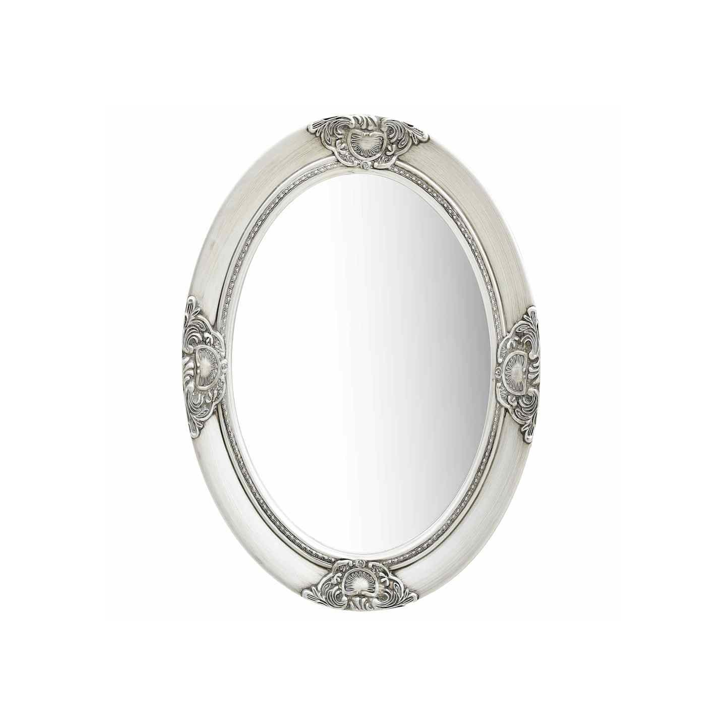 Miroir mural style baroque 50x70 cm Argenté
