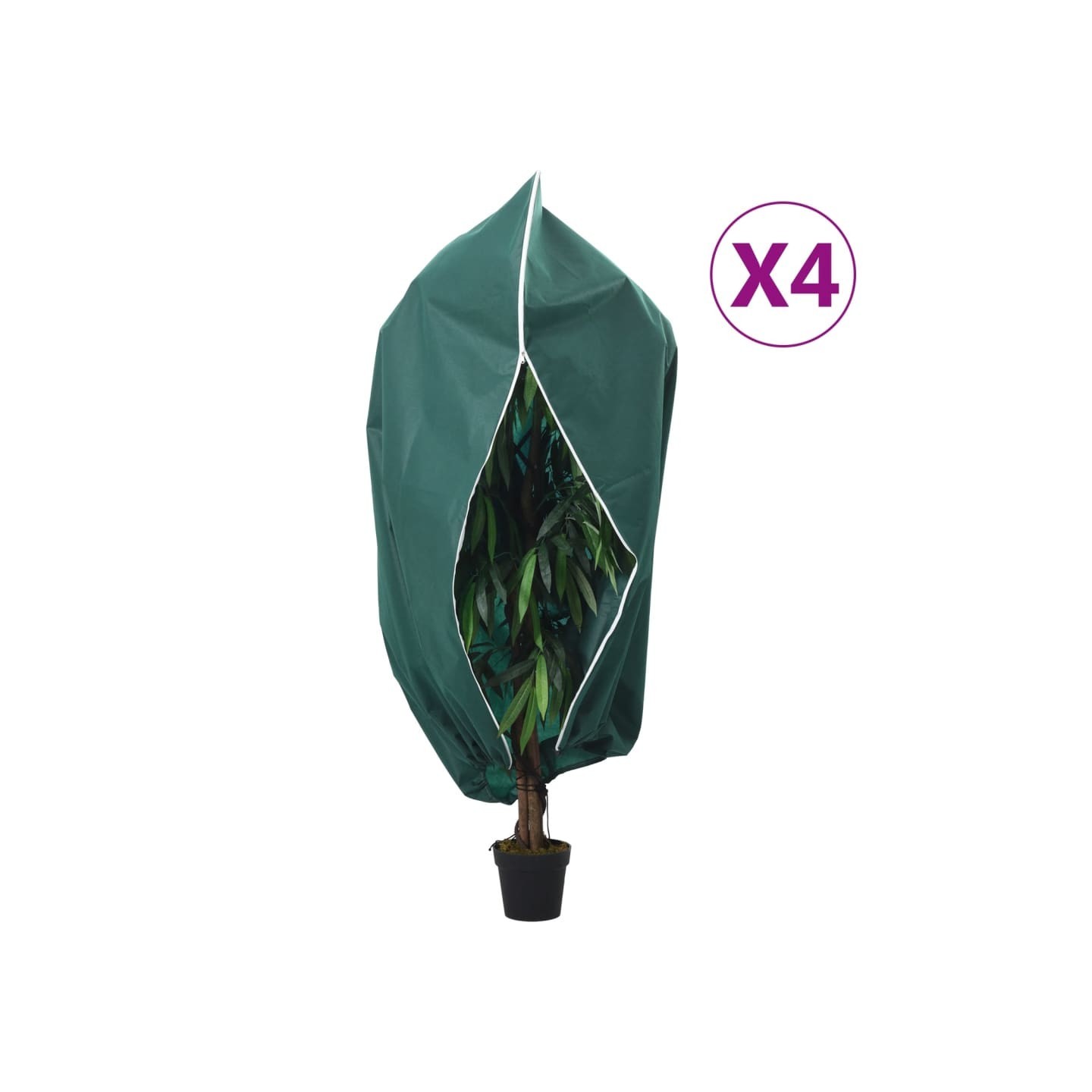 Housses de protection pour plantes avec fermeture éclair 4 pcs