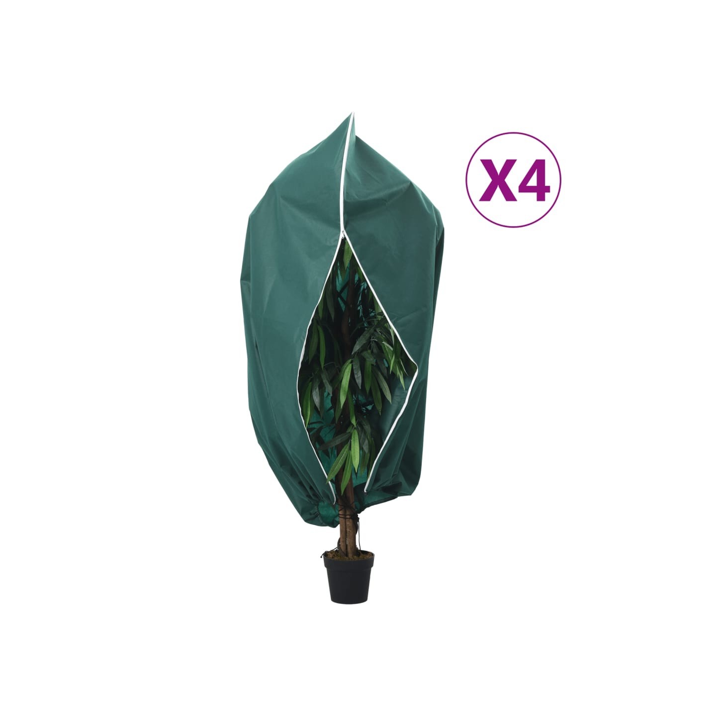 Housses de protection pour plantes avec fermeture éclair 4 pcs