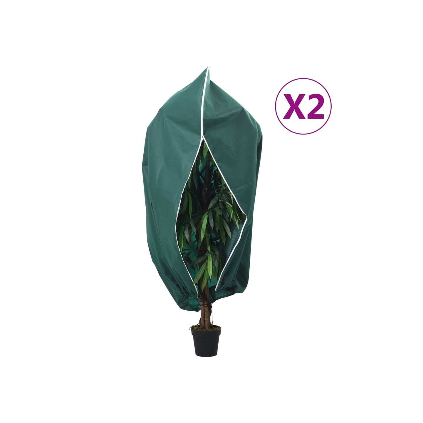 Housses de protection pour plantes avec fermeture éclair 2 pcs