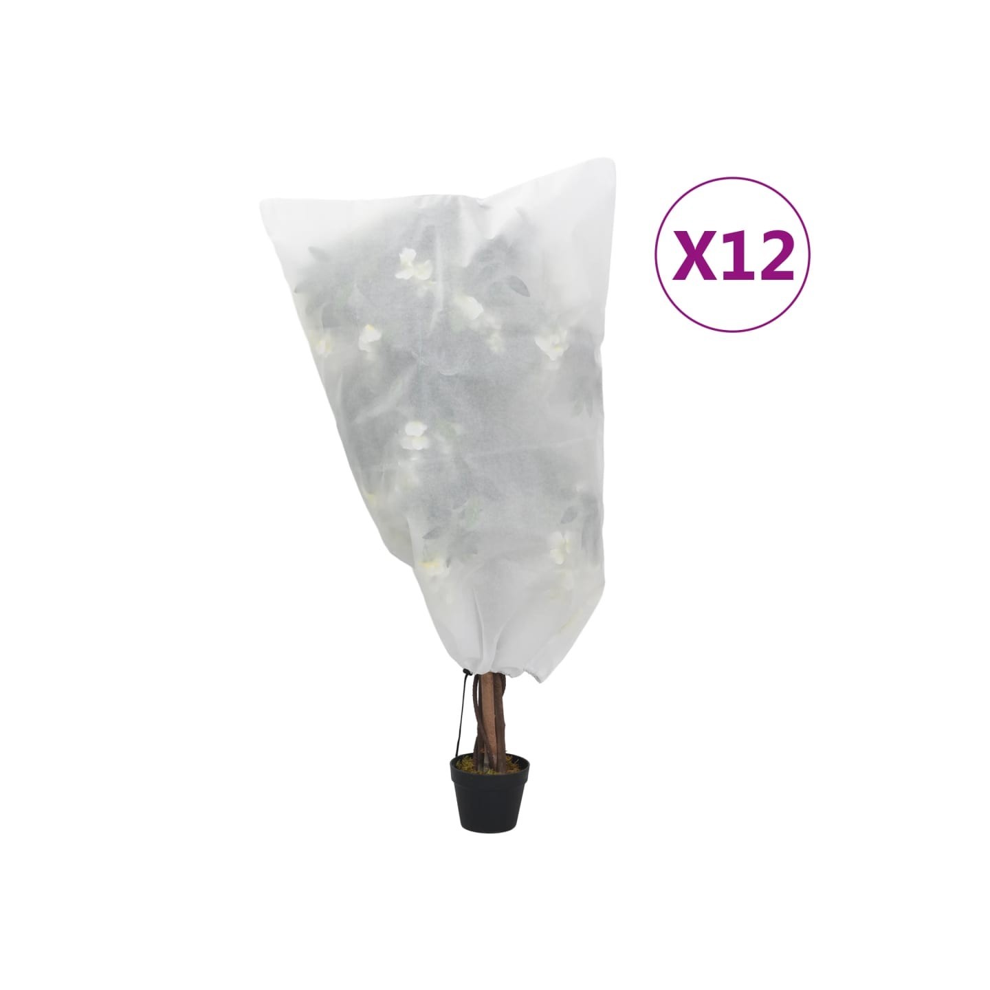 Housses de protection pour plantes avec cordon de serrage 12pcs