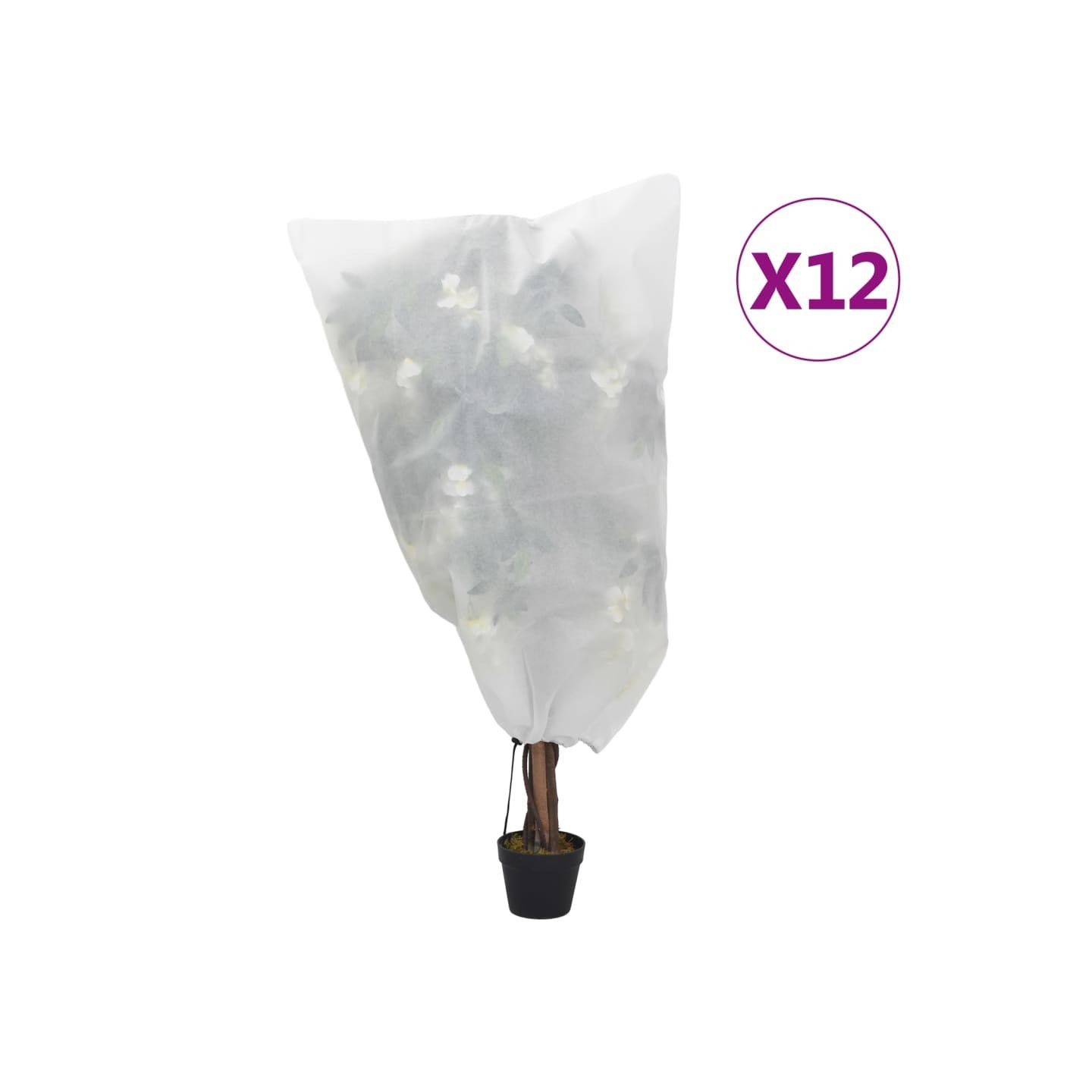 Housses de protection pour plantes avec cordon de serrage 12pcs