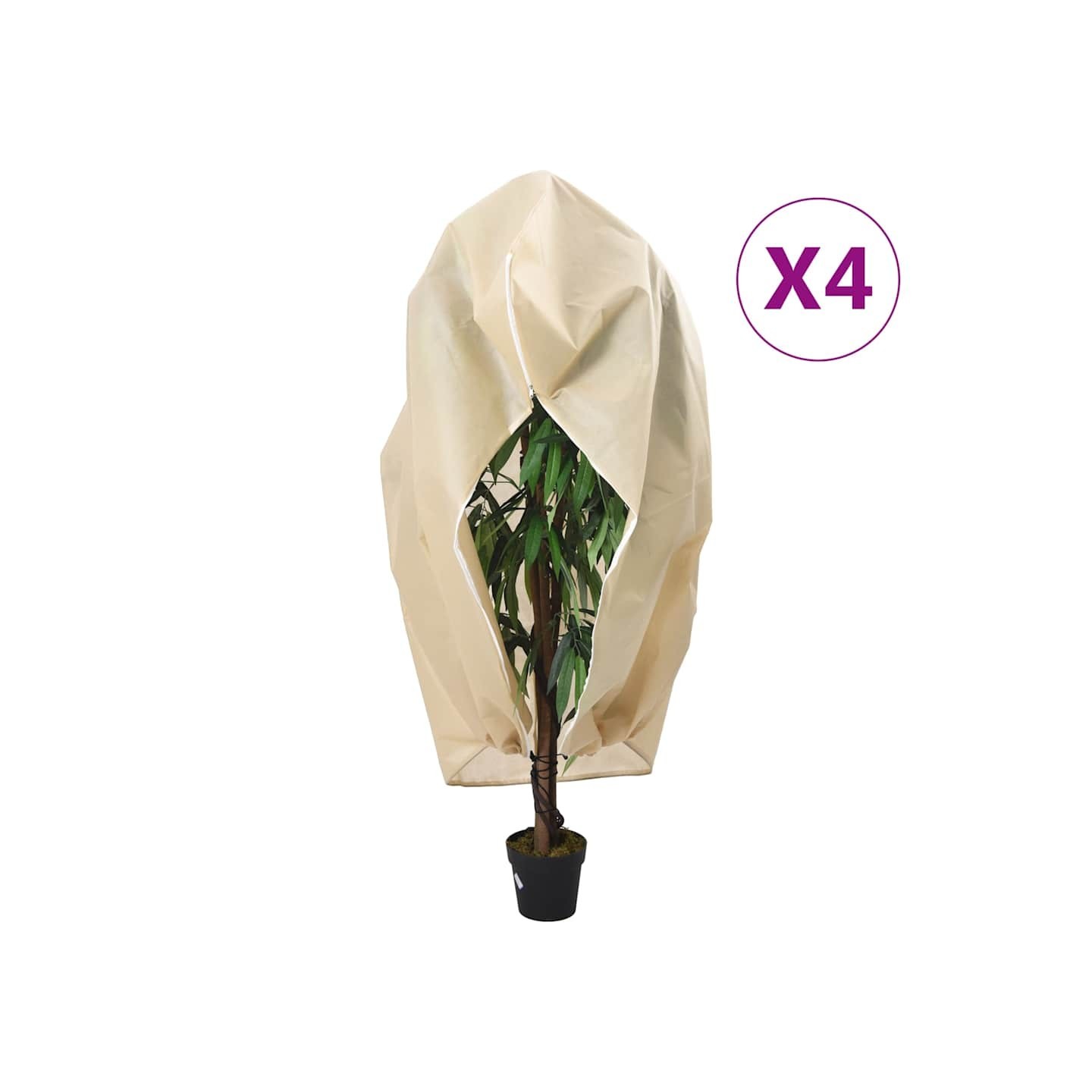 Housses de protection pour plantes avec fermeture éclair 4 pcs