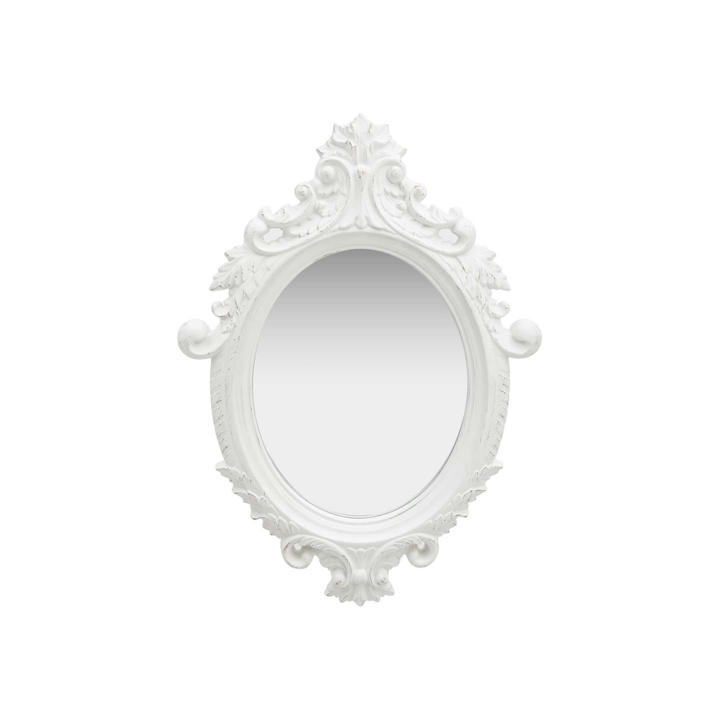 Miroir mural style château 56x76 cm Blanc