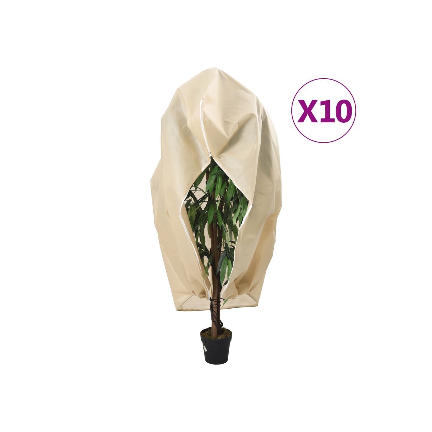 Housses de protection pour plantes avec fermeture éclair 10 pcs