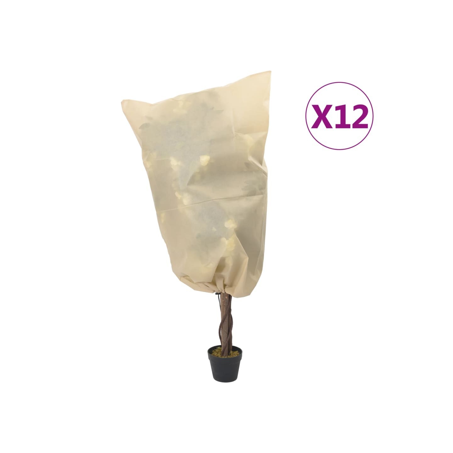 Housses de protection pour plantes avec cordon de serrage 12pcs