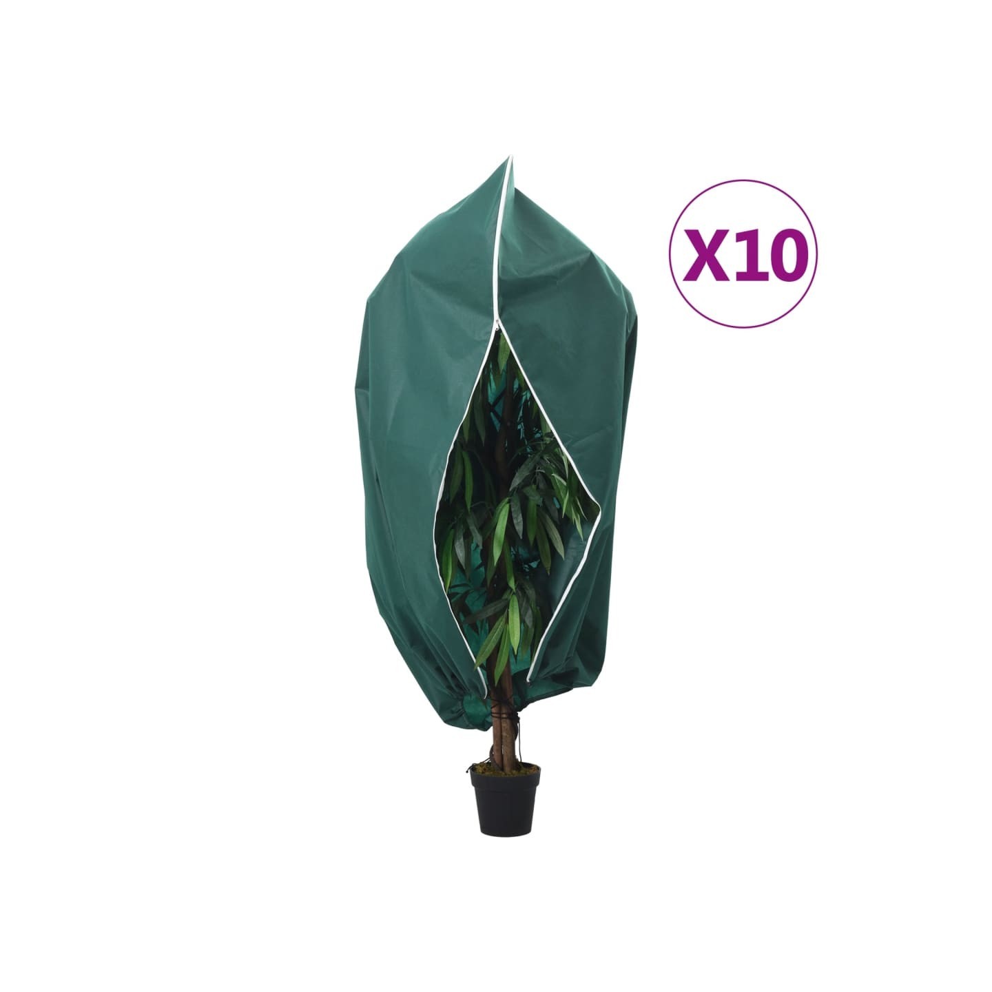 Housses de protection pour plantes avec fermeture éclair 10 pcs