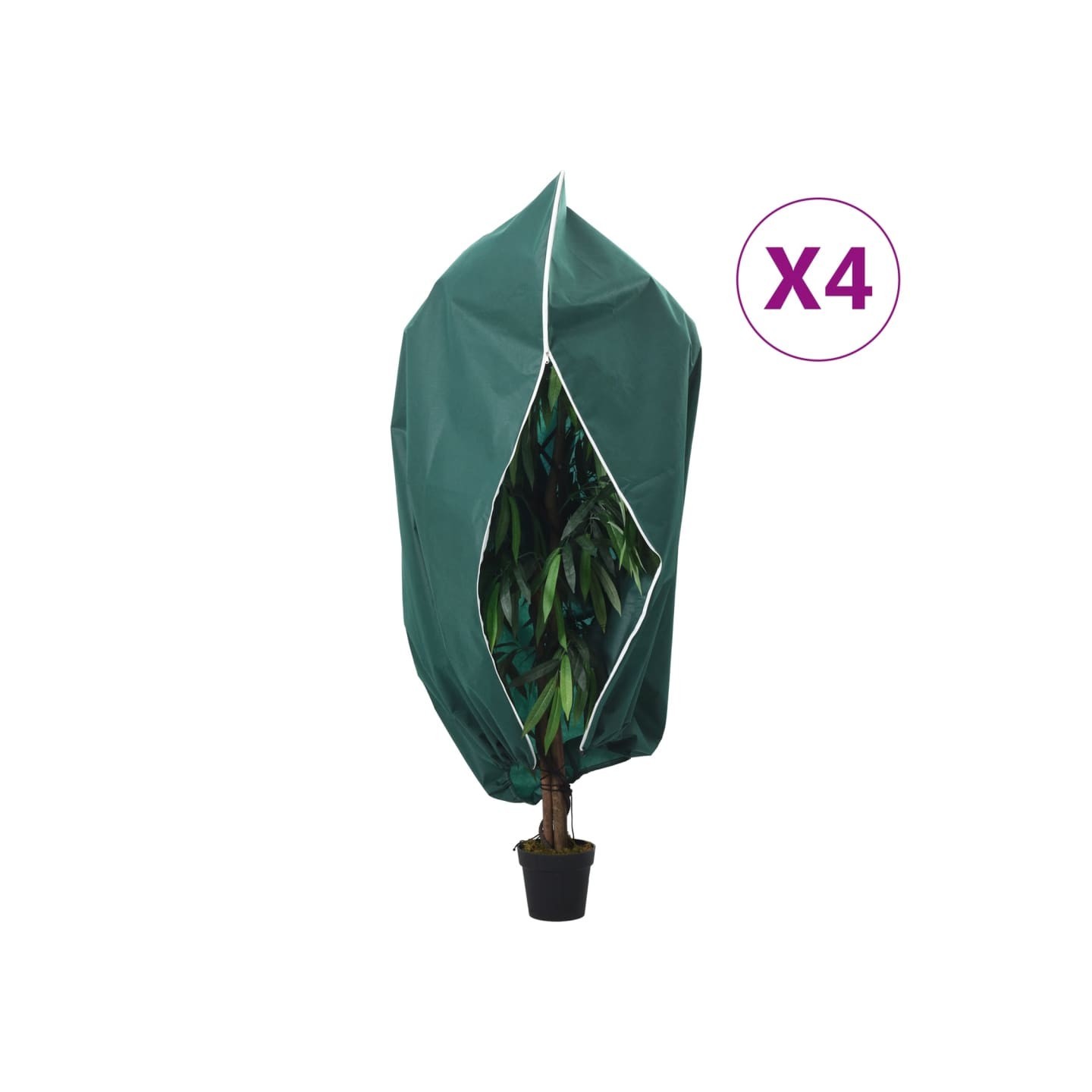 Housses de protection pour plantes avec fermeture éclair 4 pcs