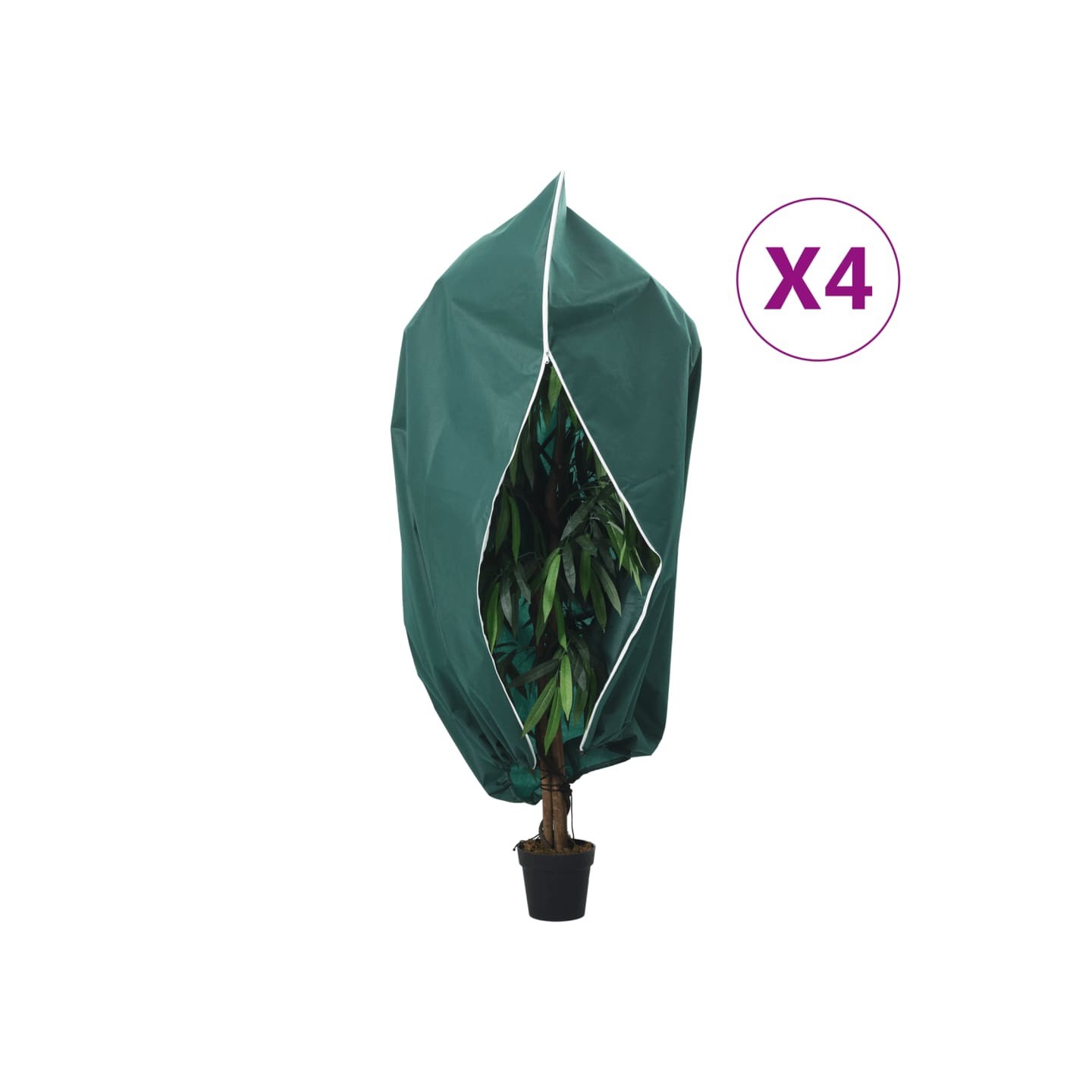 Housses de protection pour plantes avec fermeture éclair 4 pcs
