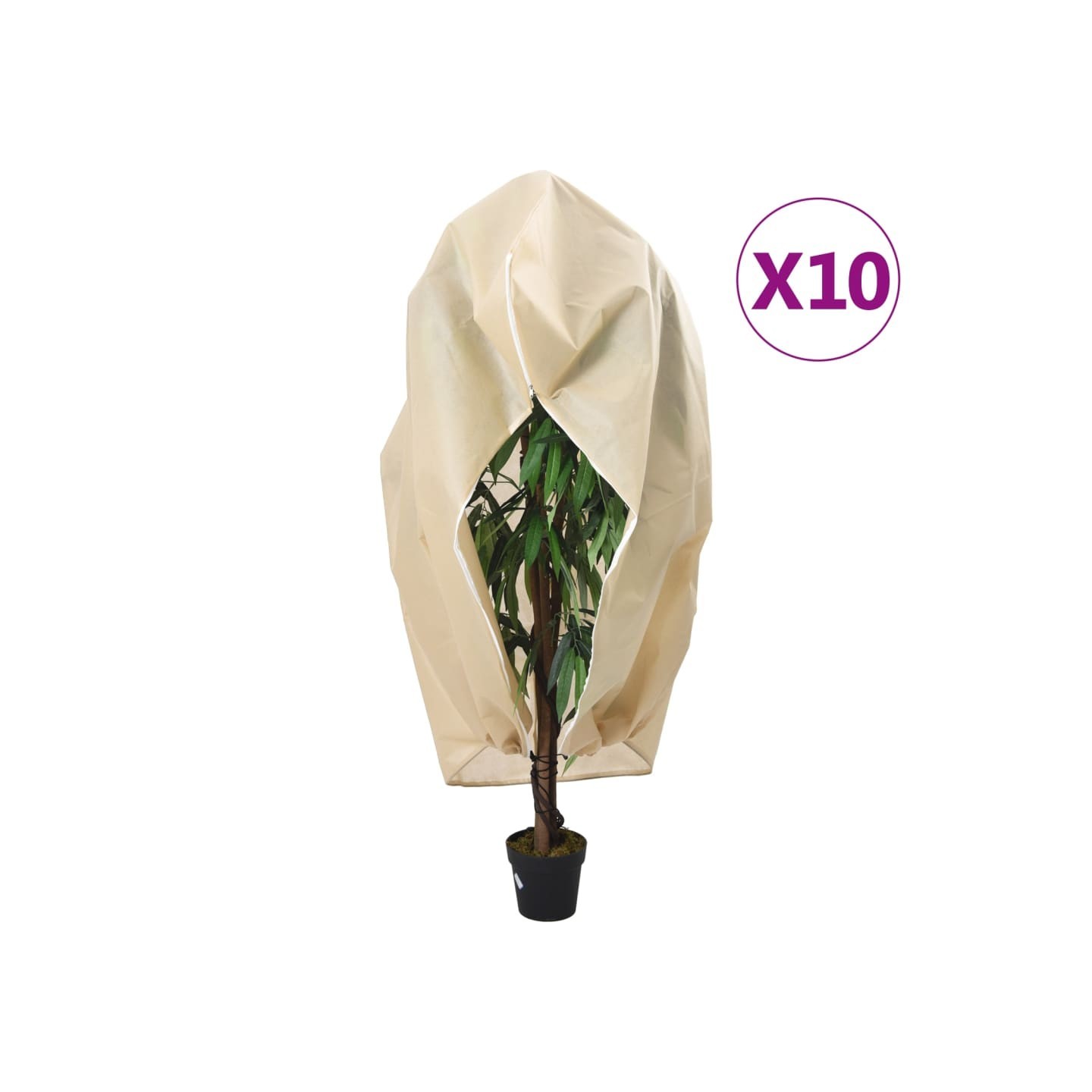Housses de protection pour plantes avec fermeture éclair 10 pcs