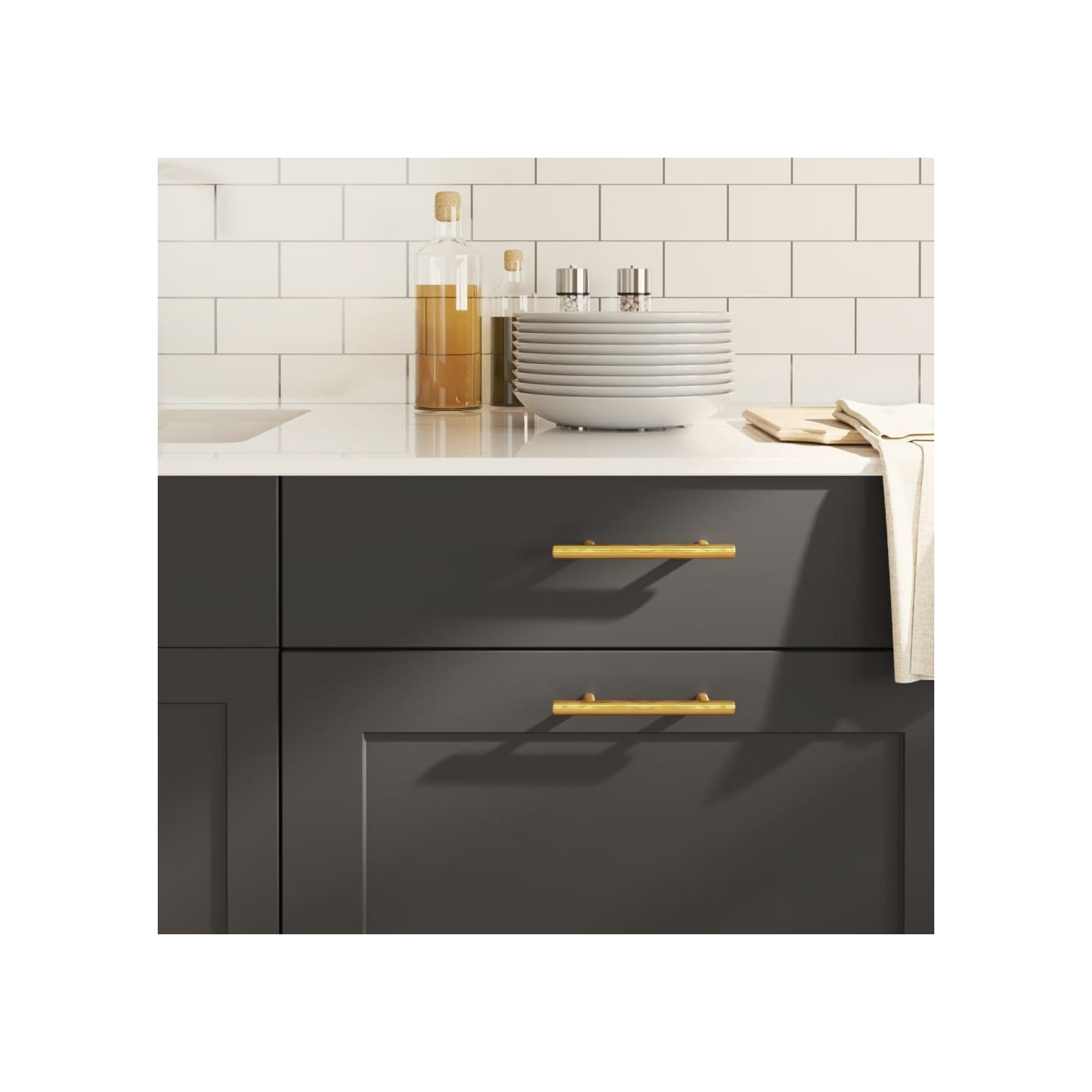 Poignées d'armoire 20 pcs doré 96 mm acier inoxydable
