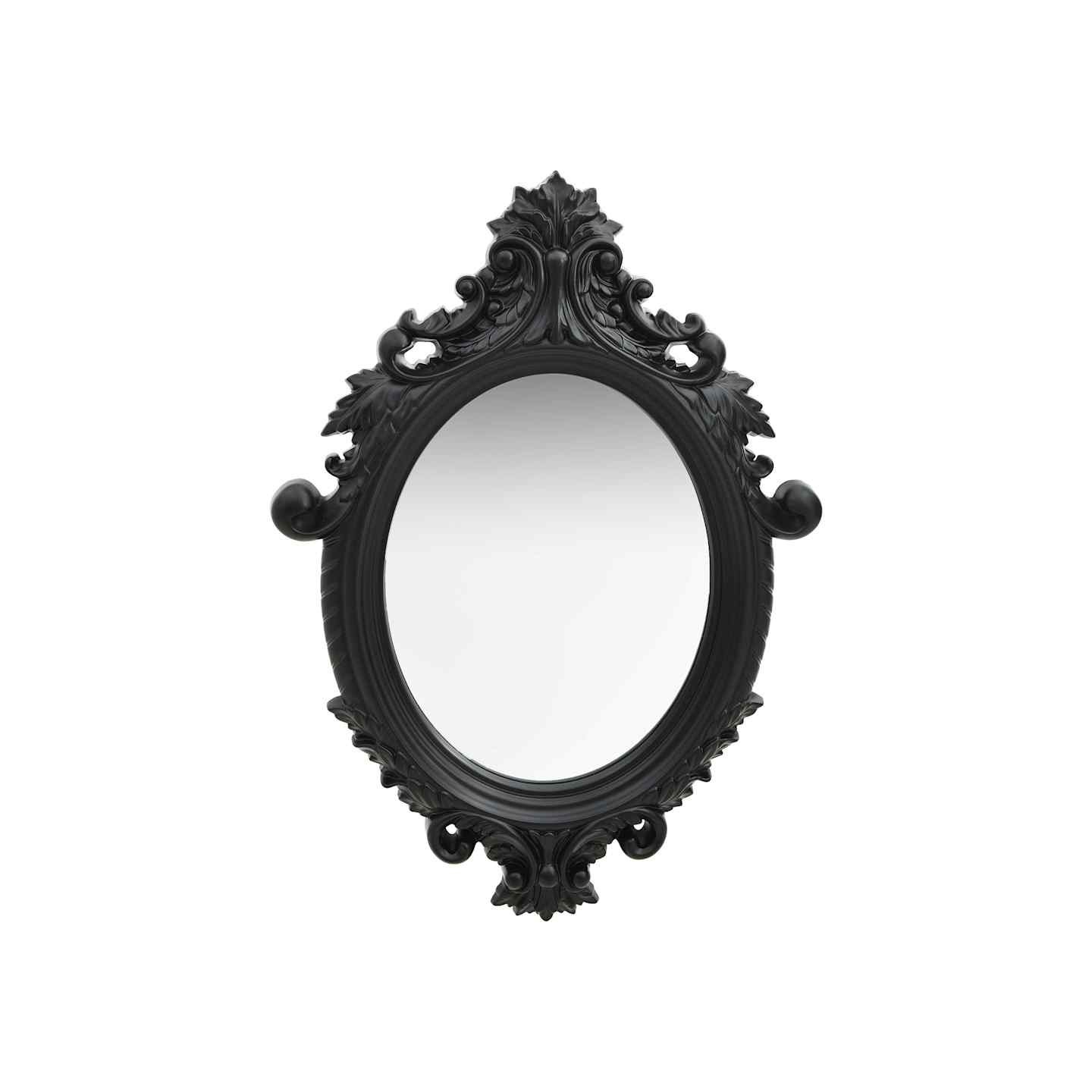 Miroir mural style château 56x76 cm Noir