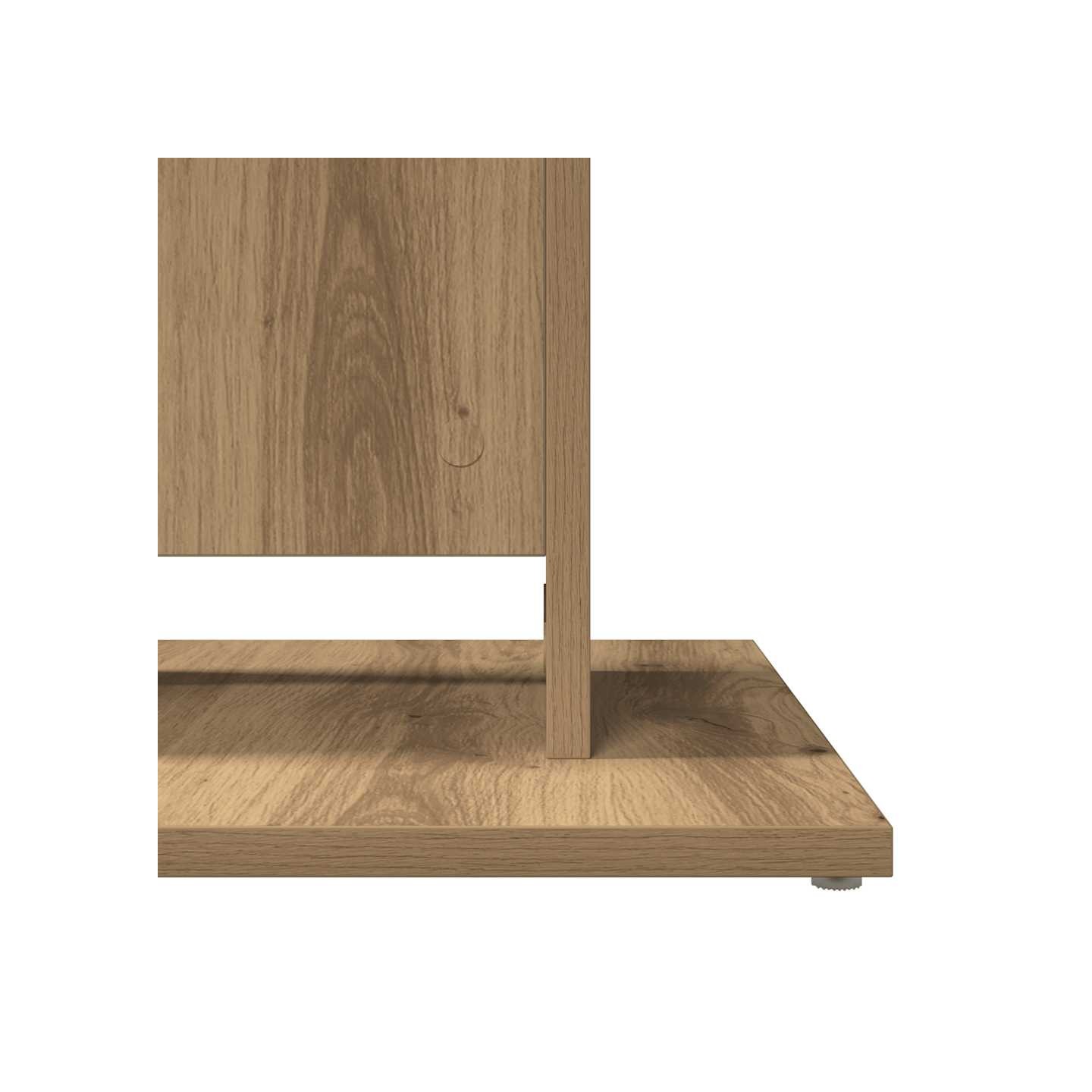 Table de bistro chêne artisanal 60x60x75 cm bois d'ingénierie