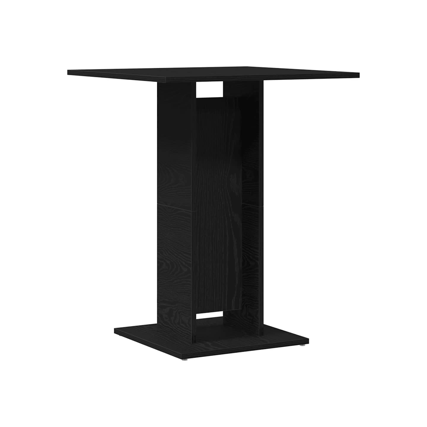 Table de bistro en chêne noir 60x60x75 cm bois d'ingénierie
