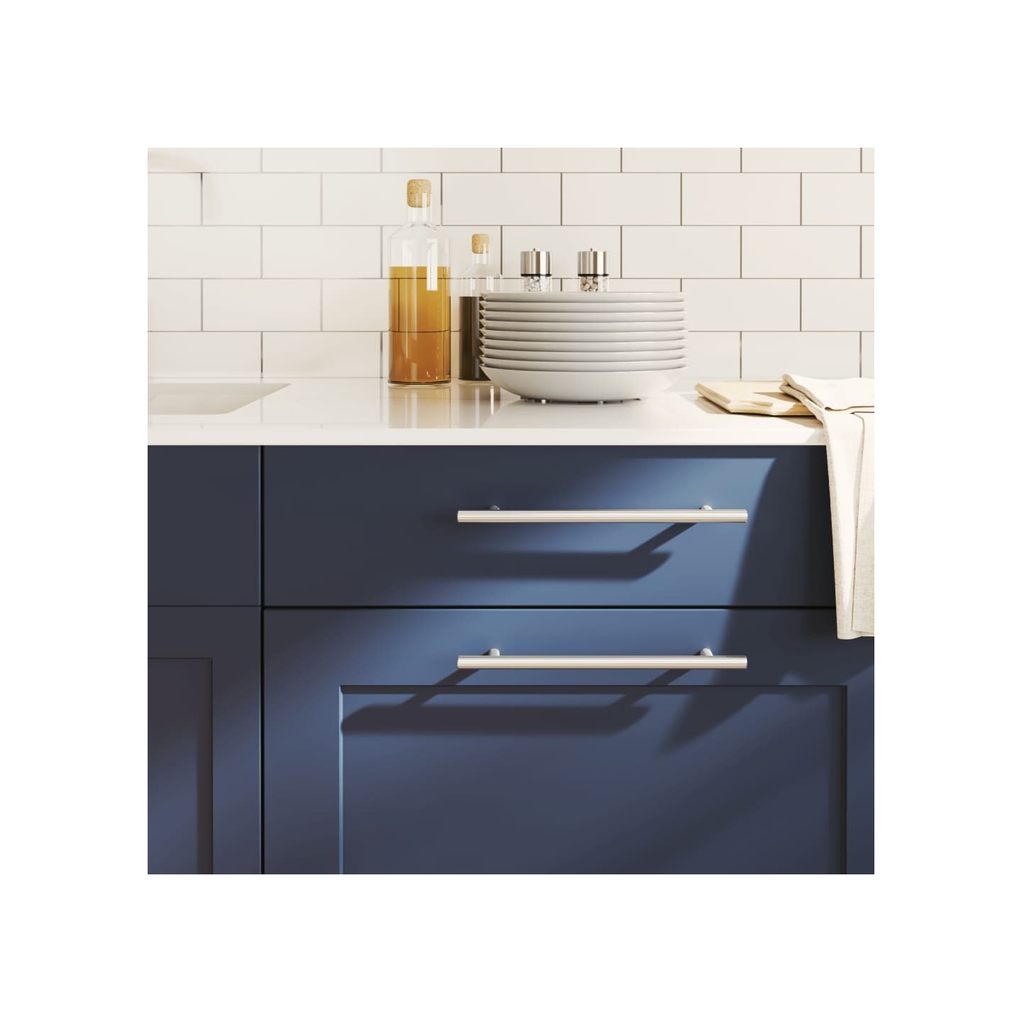 Poignées d'armoire 20 pcs argenté 192 mm acier inoxydable