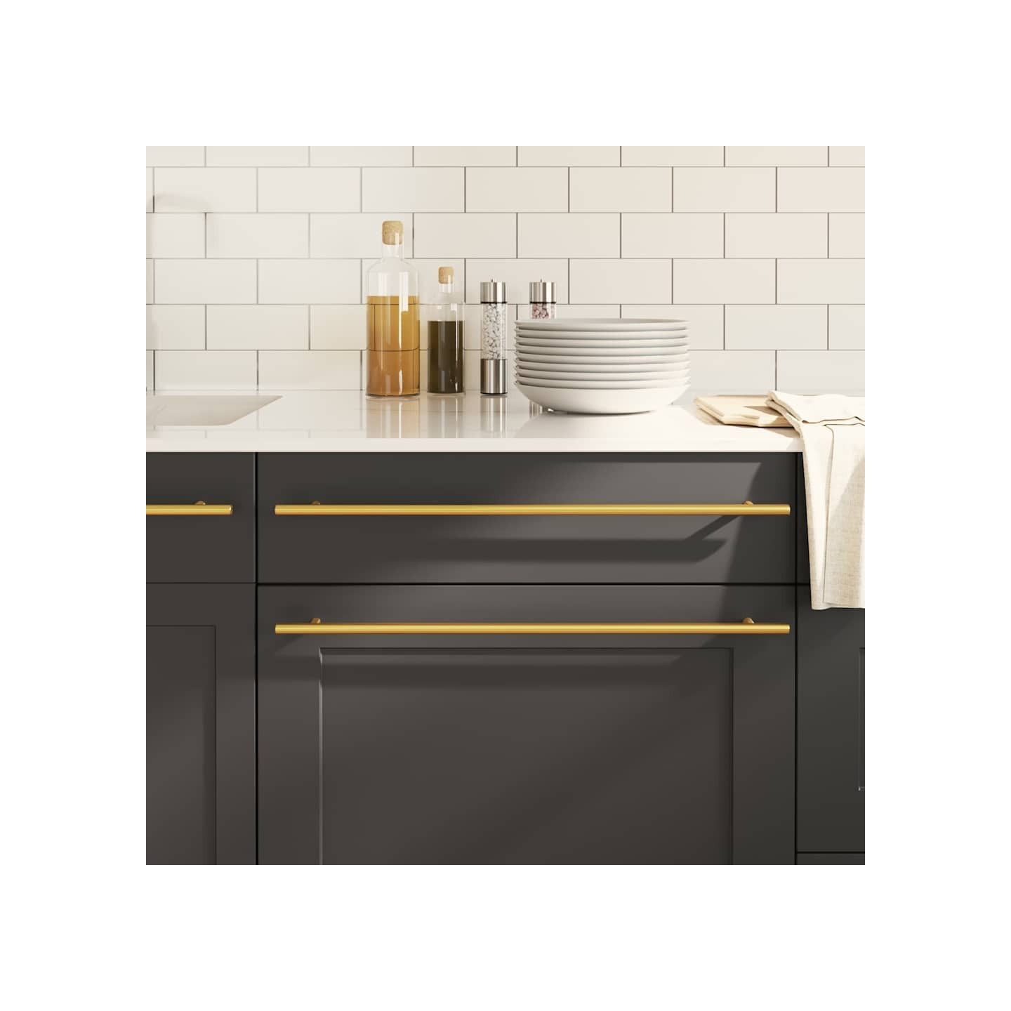 Poignées d'armoire 20 pcs doré 480 mm acier inoxydable