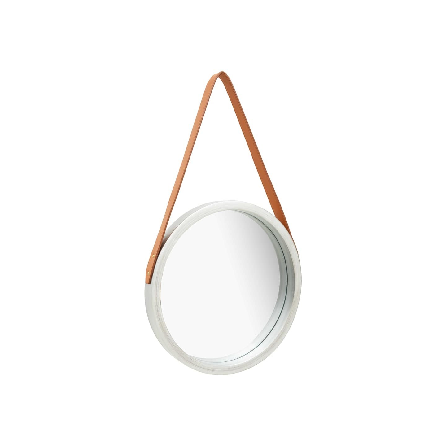 Miroir mural avec sangle 40 cm Argenté