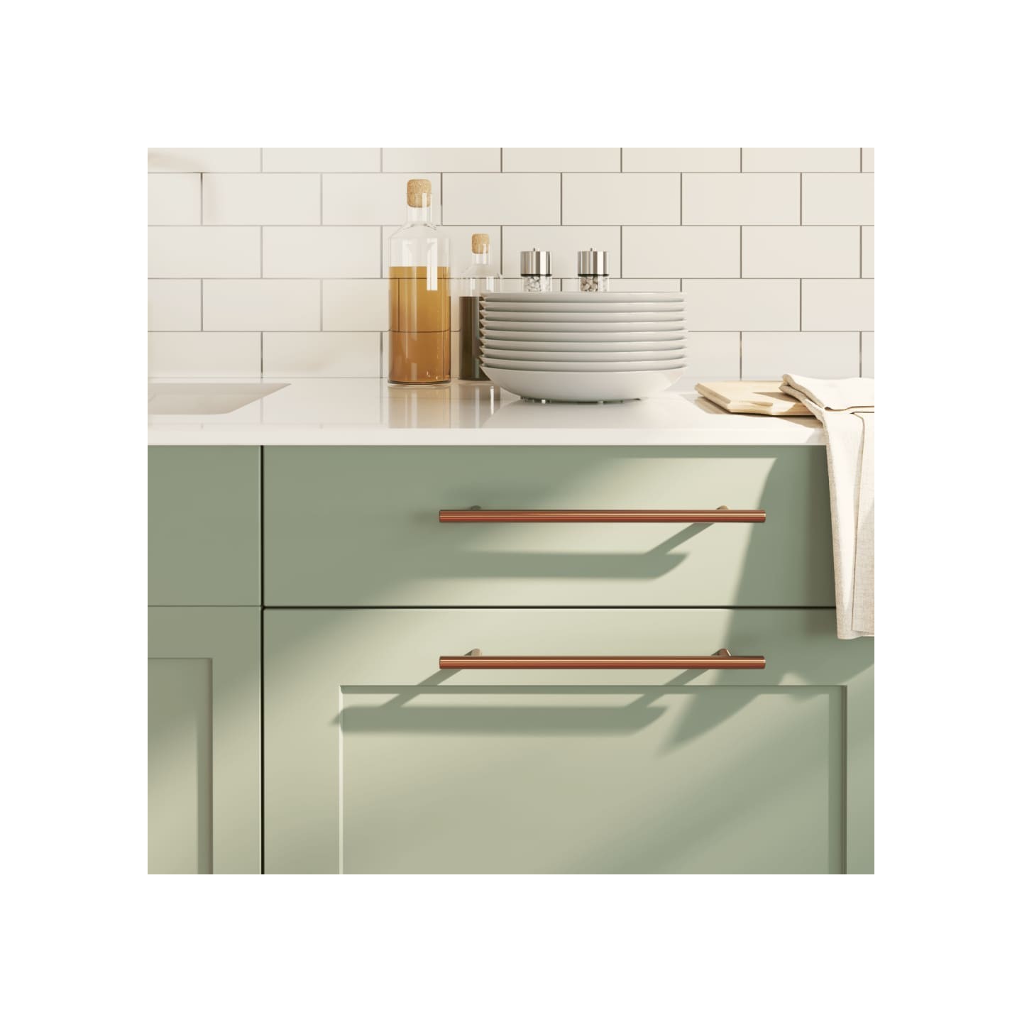 Poignées d'armoire 20 pcs bronze 224 mm acier inoxydable