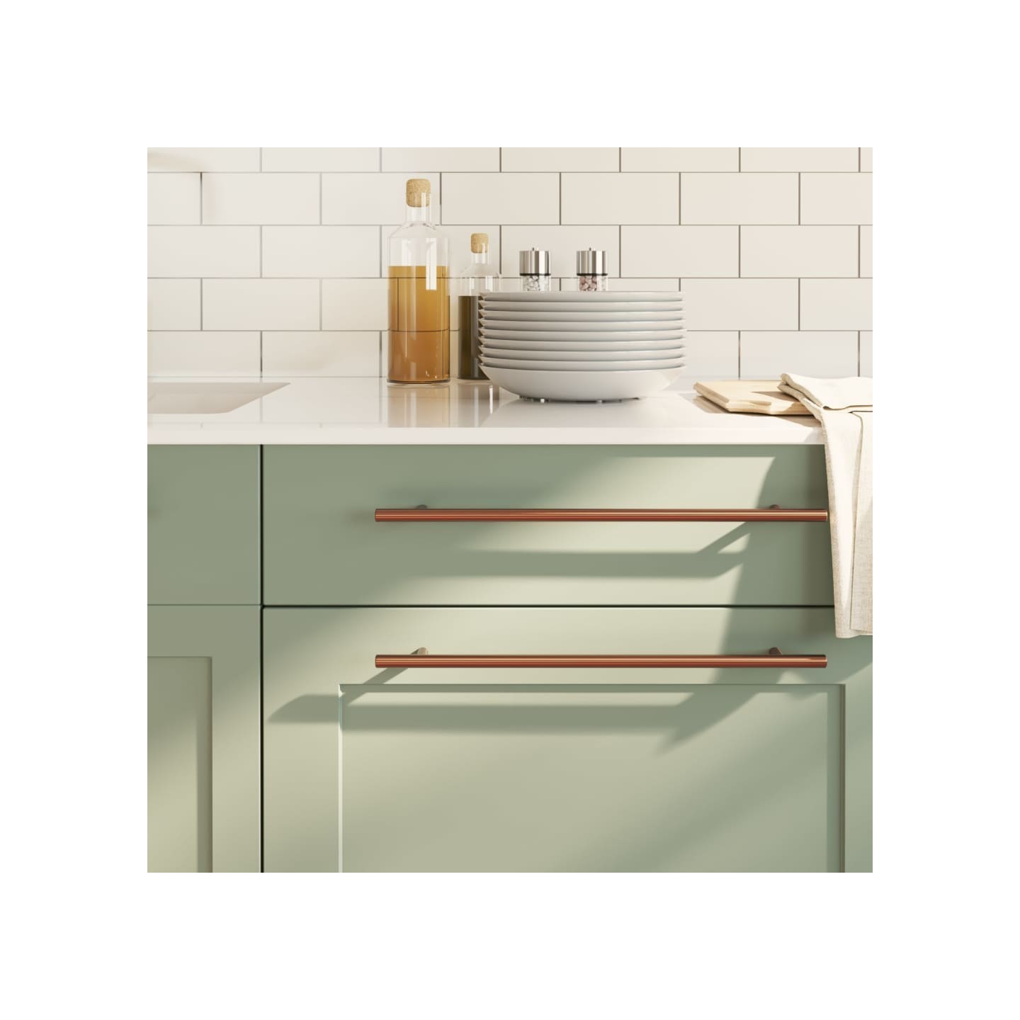 Poignées d'armoire 20 pcs bronze 320 mm acier inoxydable