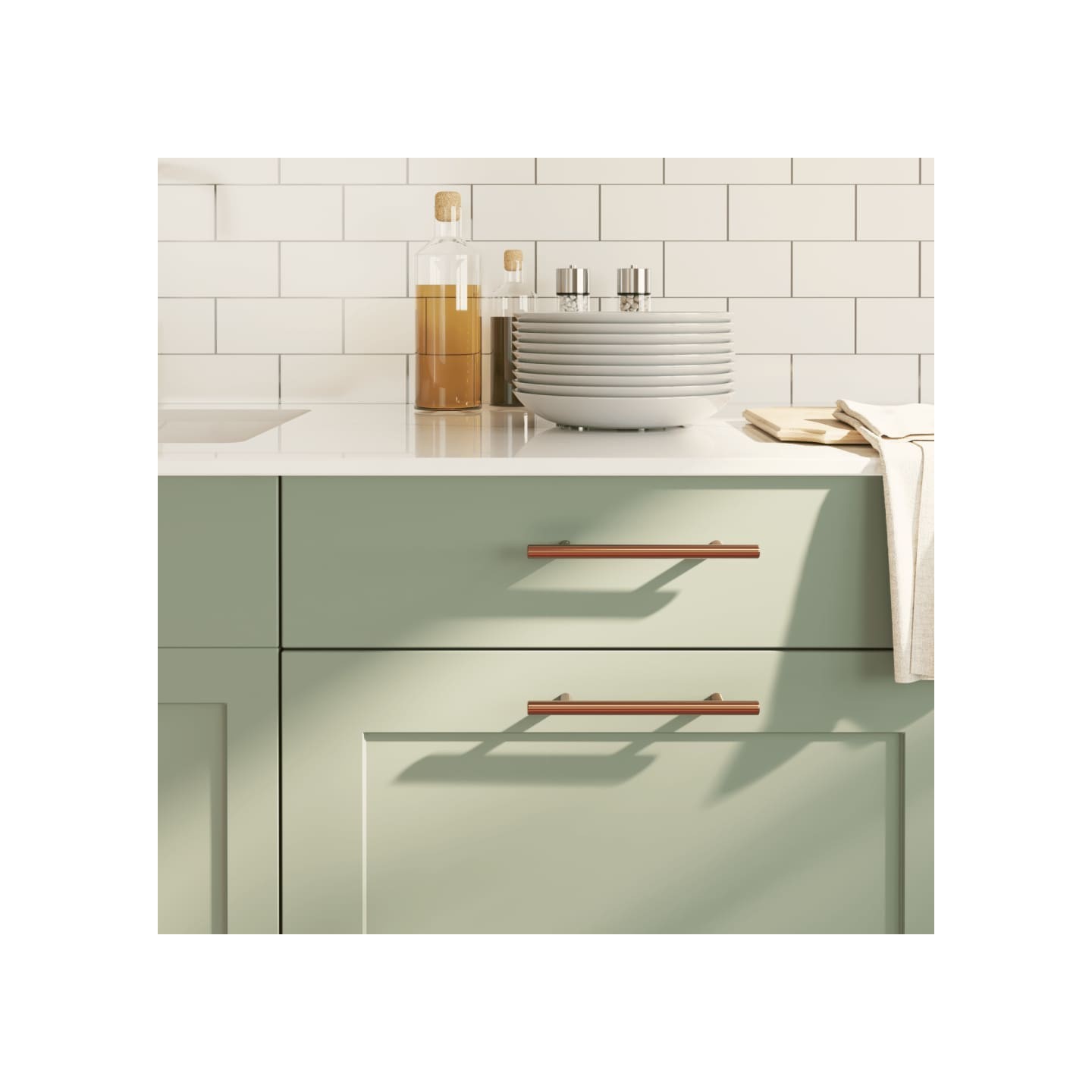 Poignées d'armoire 20 pcs bronze 128 mm acier inoxydable