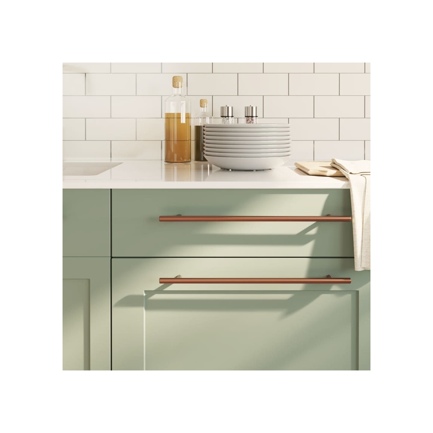 Poignées d'armoire 10 pcs bronze 320 mm acier inoxydable