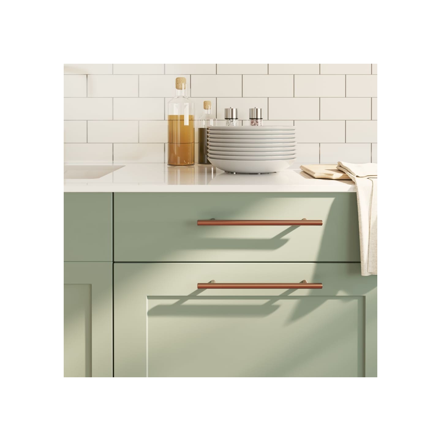 Poignées d'armoire 10 pcs bronze 192 mm acier inoxydable