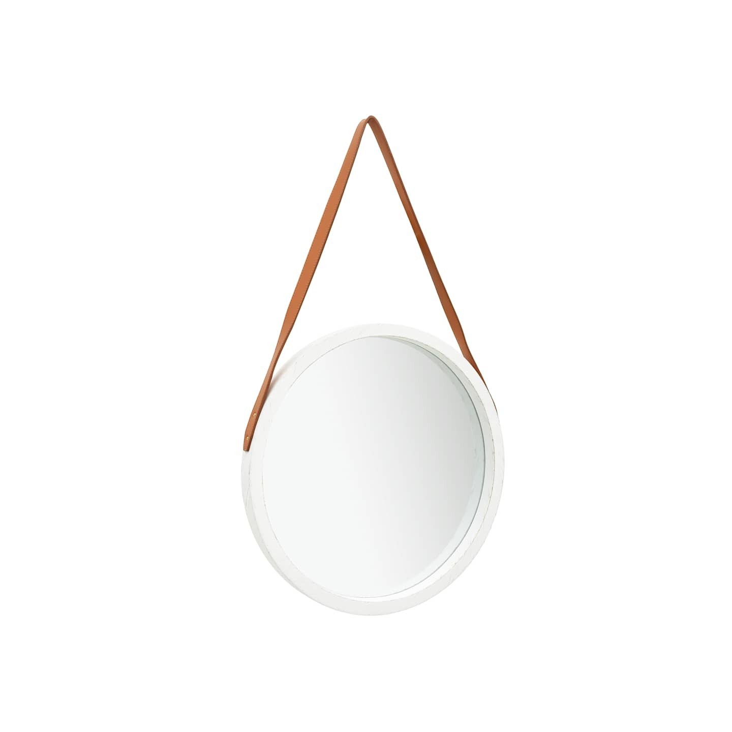 Miroir mural avec sangle 50 cm Blanc