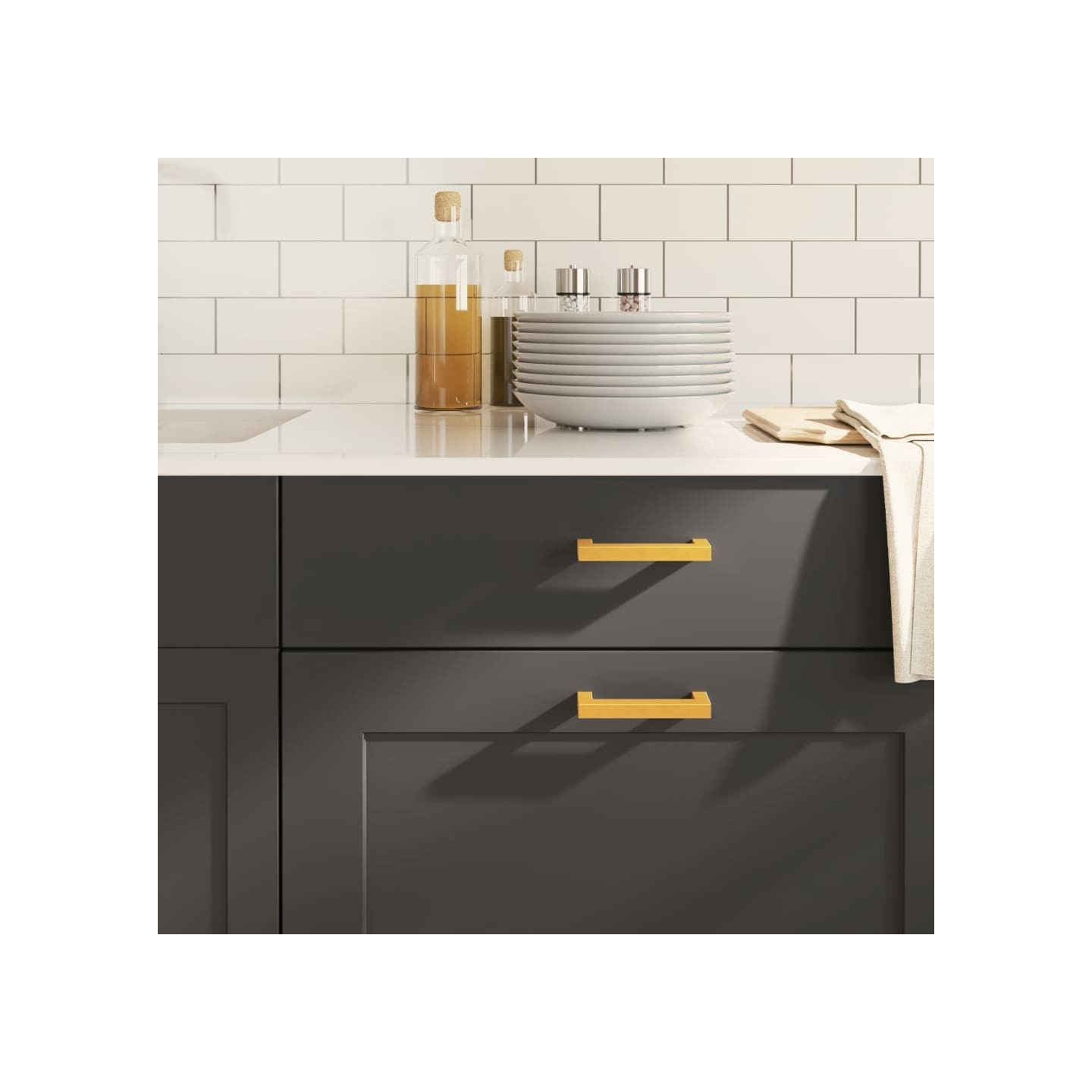 Poignées d'armoire 20 pcs doré 96 mm acier inoxydable