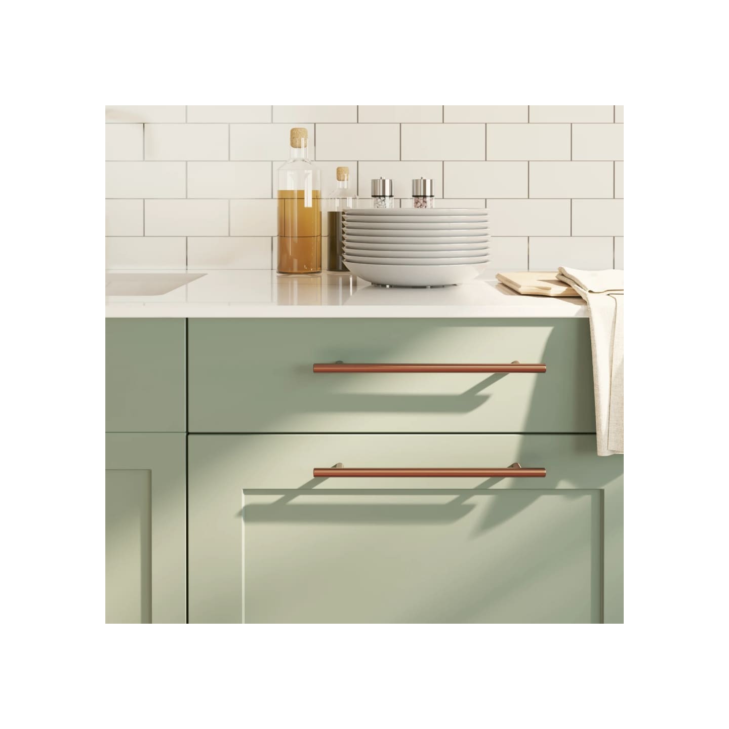 Poignées d'armoire 10 pcs bronze 224 mm acier inoxydable