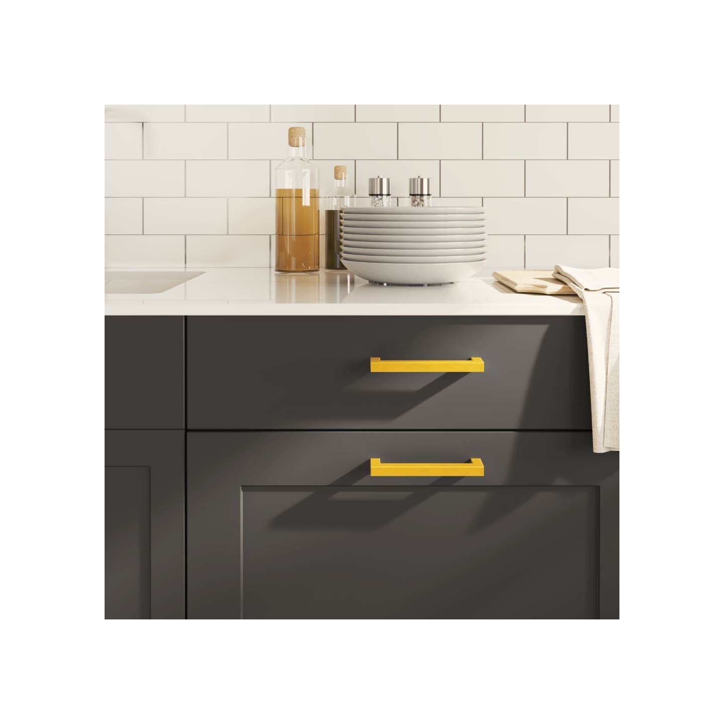 Poignées d'armoire 20 pcs doré 128 mm acier inoxydable