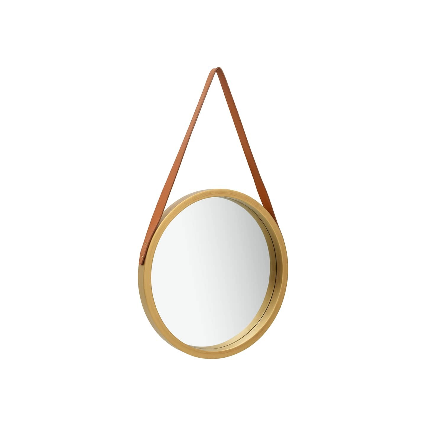 Miroir mural avec sangle 50 cm Doré