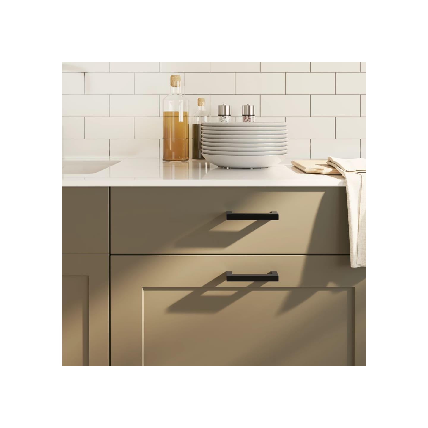Poignées d'armoire 20 pcs noir 96 mm acier inoxydable