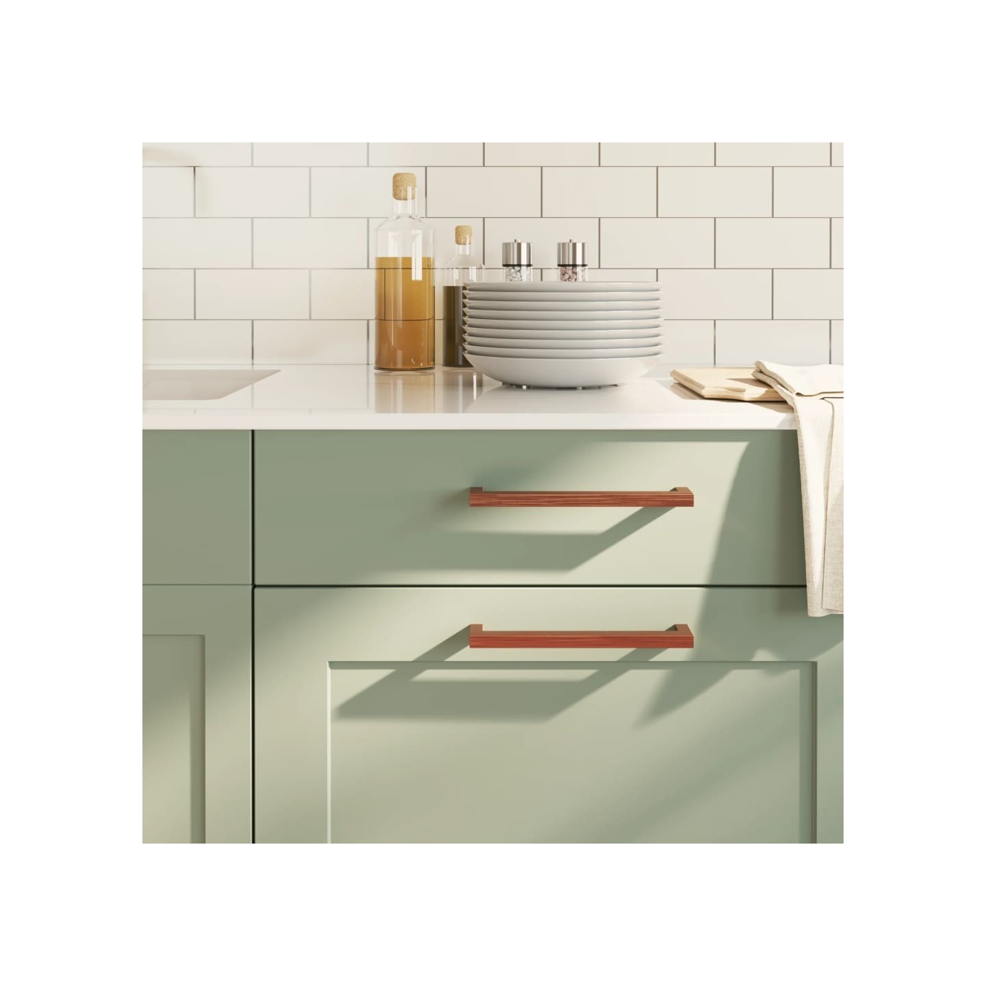 Poignées d'armoire 20 pcs bronze 192 mm acier inoxydable