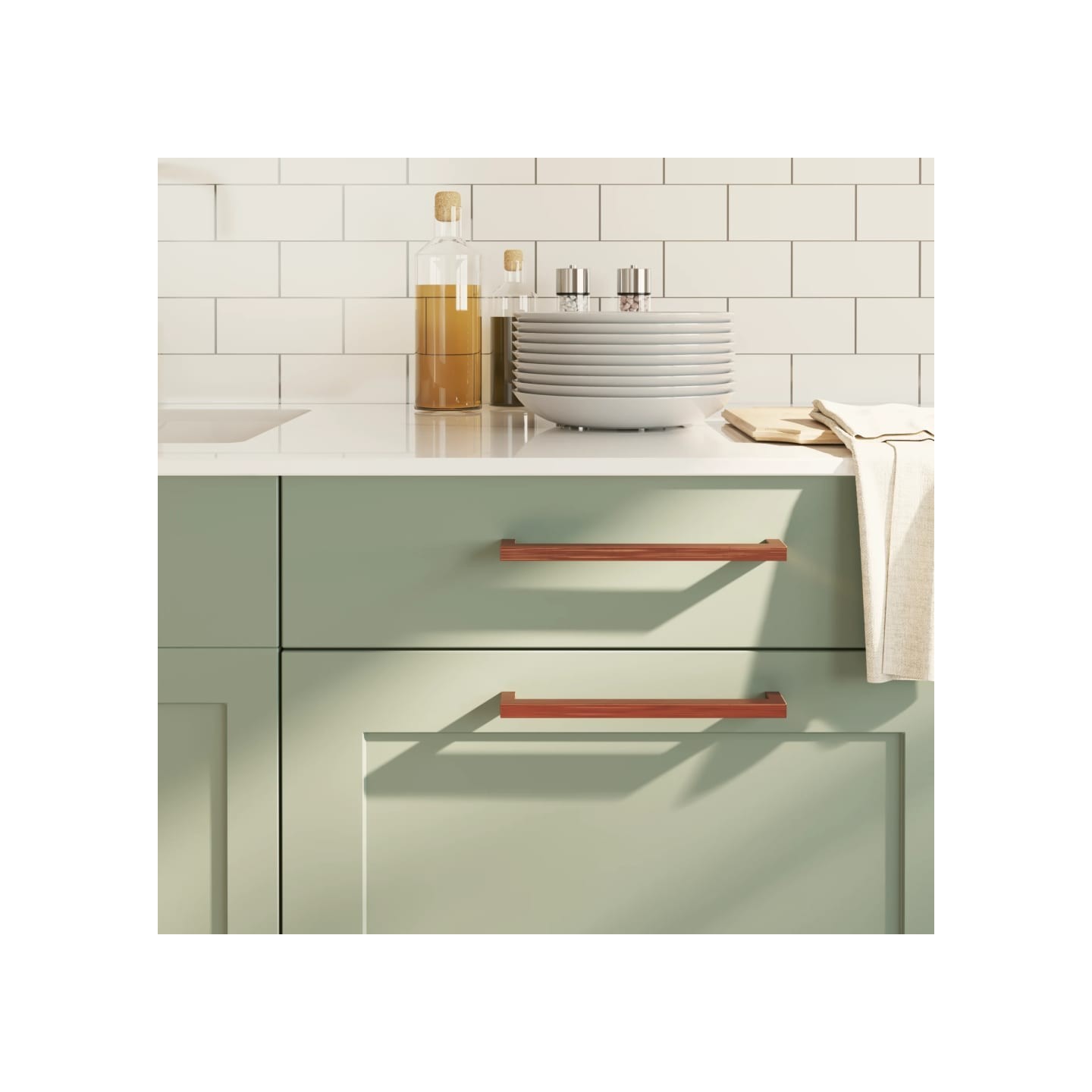 Poignées d'armoire 20 pcs bronze 224 mm acier inoxydable
