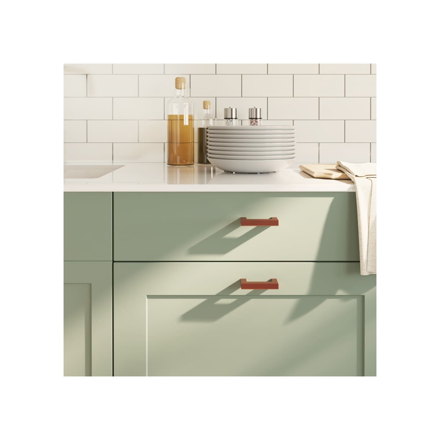 Poignées d'armoire 20 pcs bronze 64 mm acier inoxydable