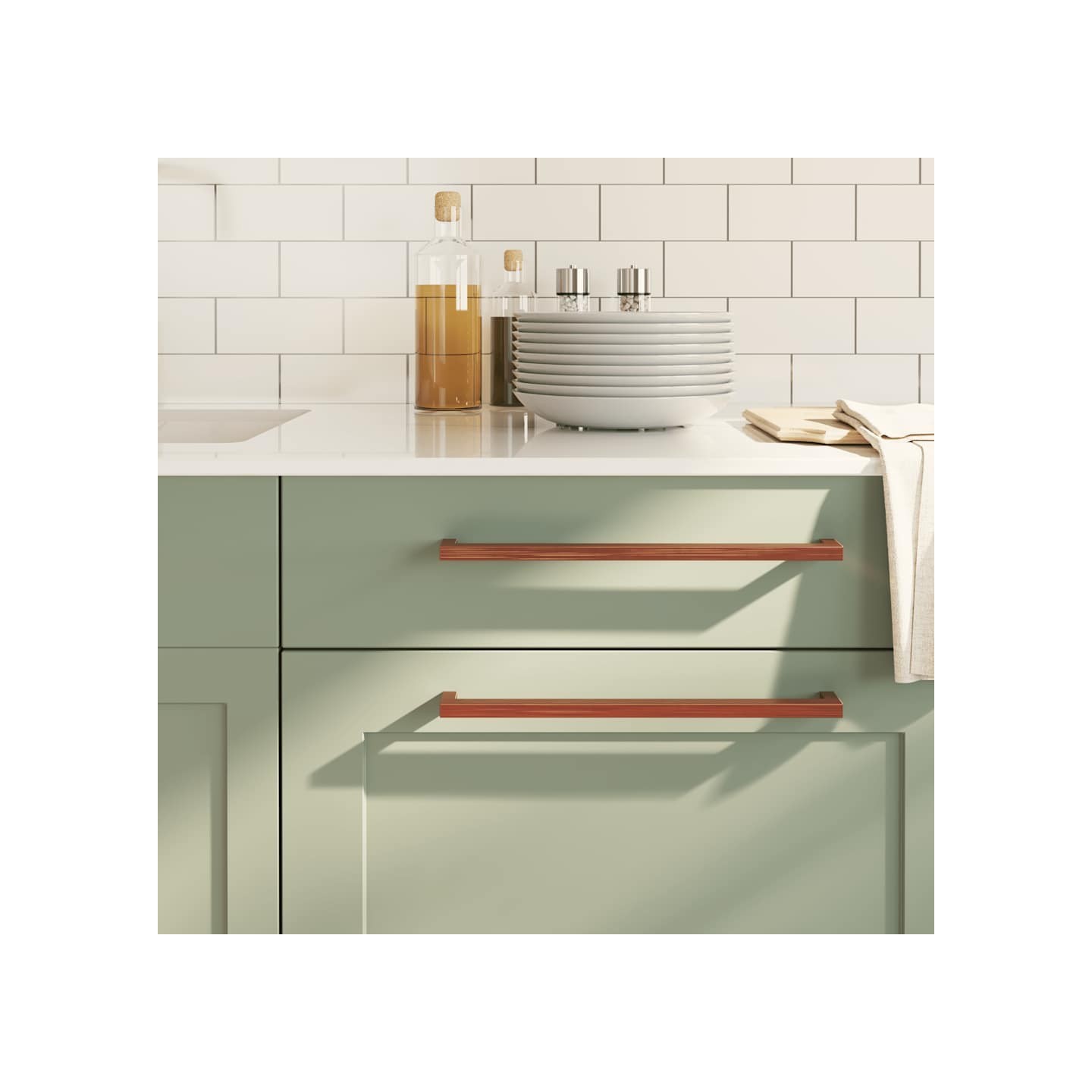 Poignées d'armoire 10 pcs bronze 320 mm acier inoxydable