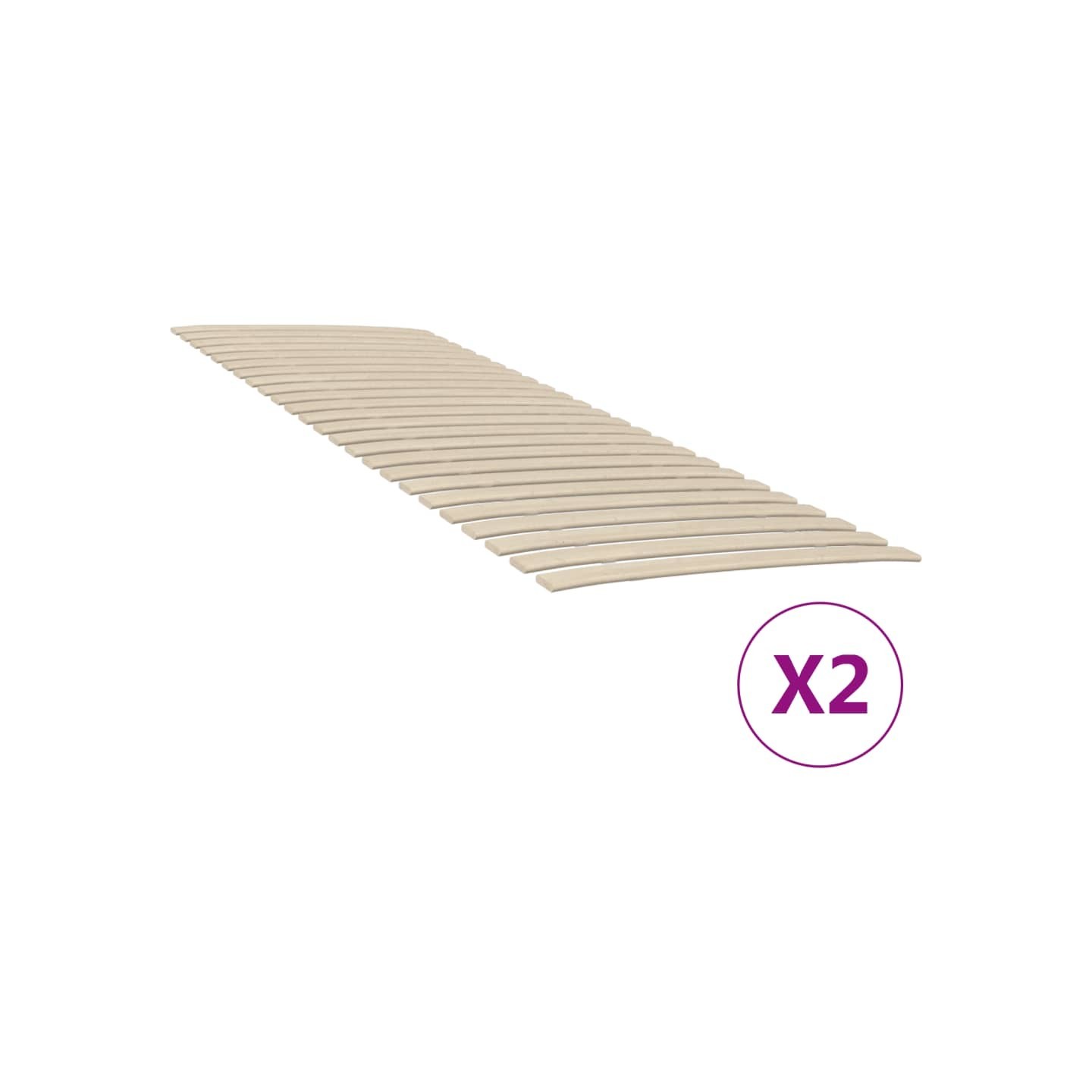 Lattes de rechange pour sommier avec 48 lattes 2 pcs 70x200 cm