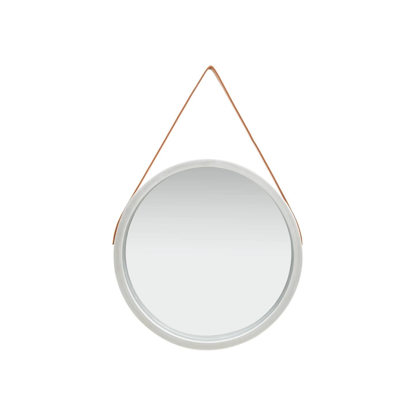 Miroir mural avec sangle 60 cm Argenté