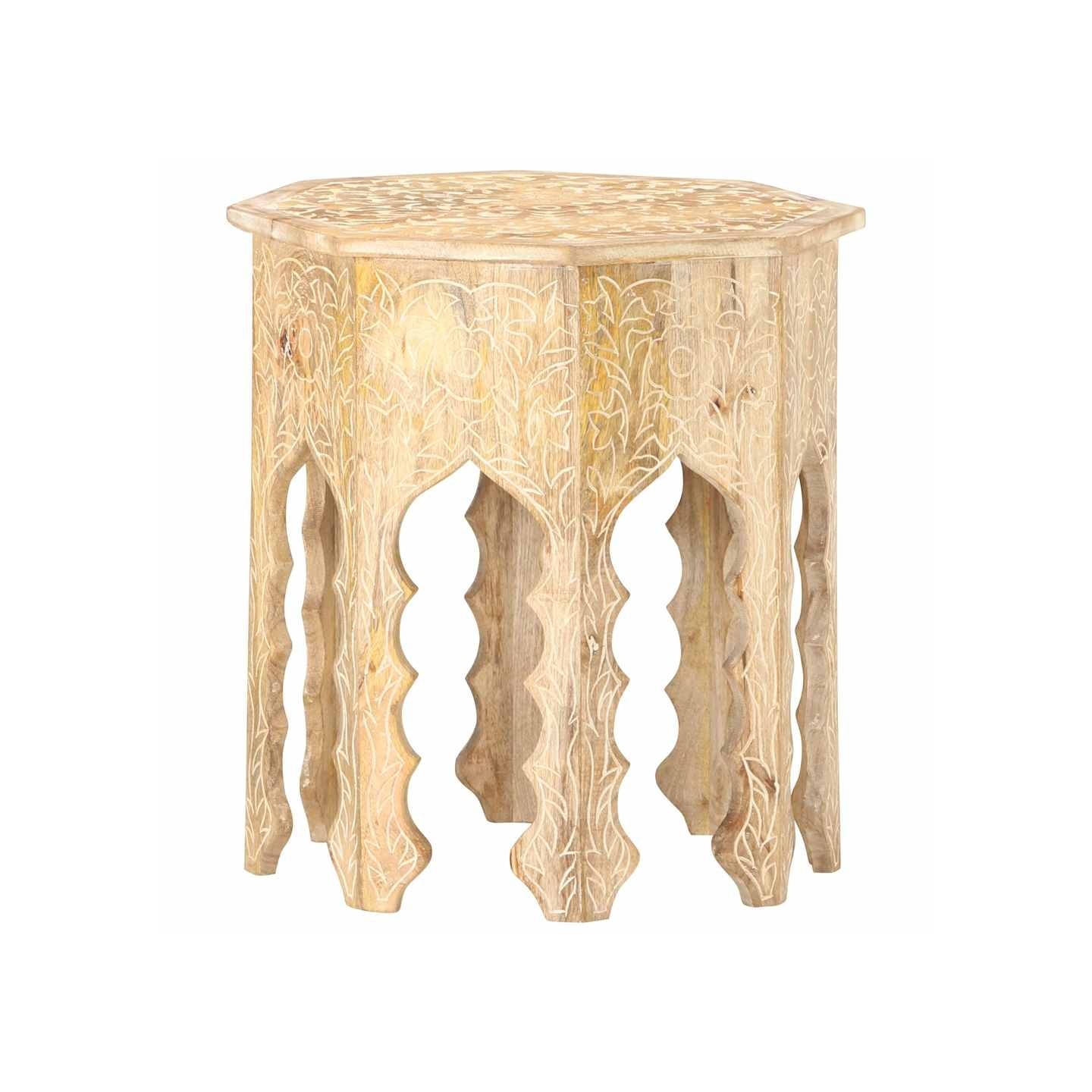 Table d'appoint Ø48 cm Bois de manguier massif