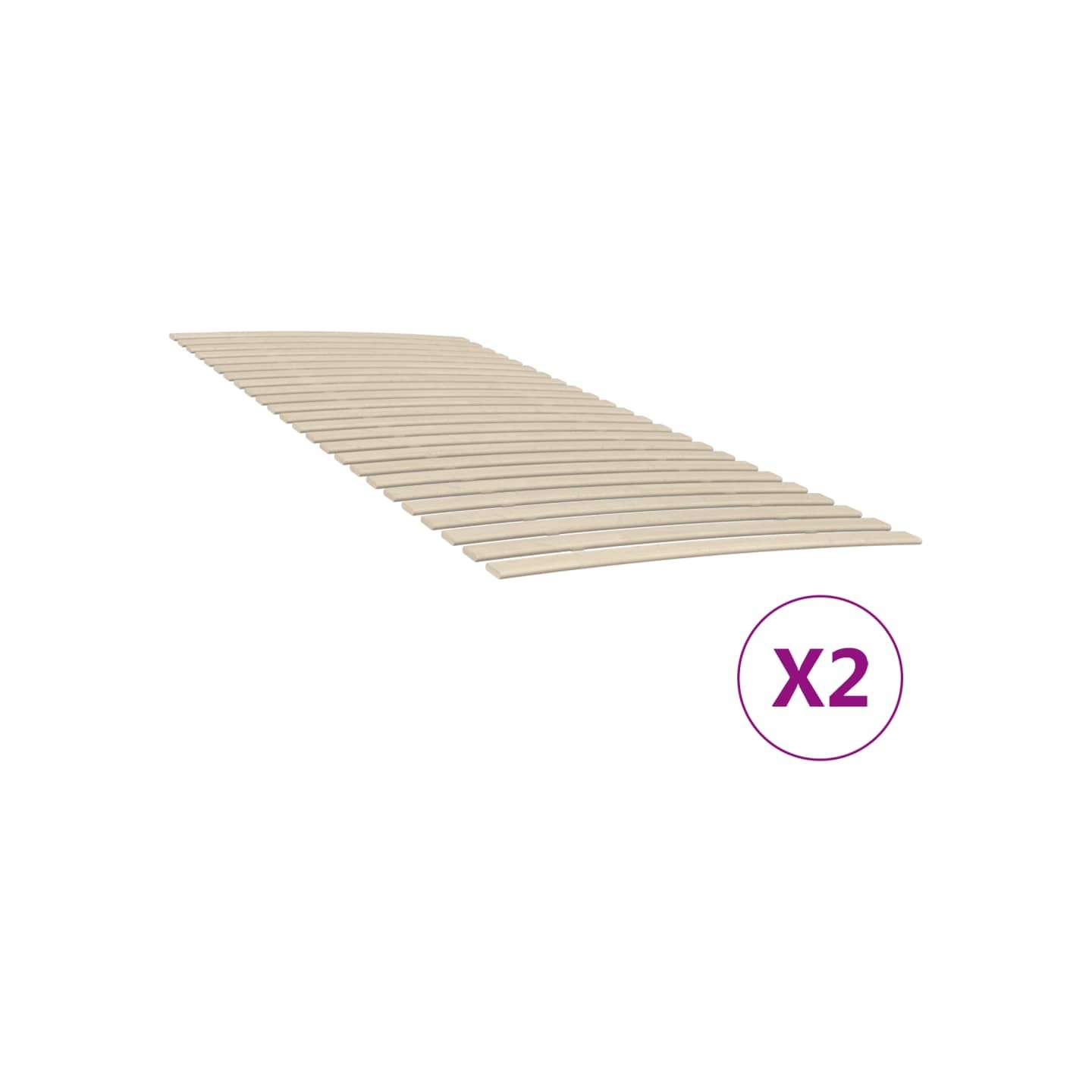 Lattes de rechange pour sommier avec 48 lattes 2 pcs 90x200 cm