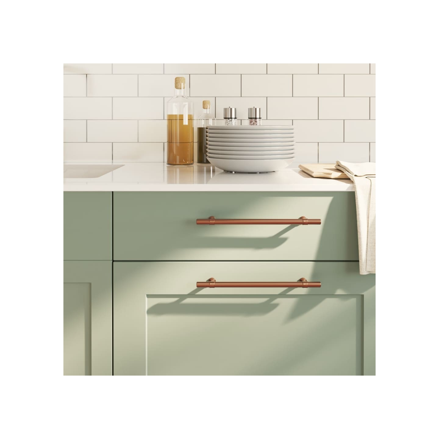 Poignées d'armoire 20 pcs bronze 192 mm acier inoxydable