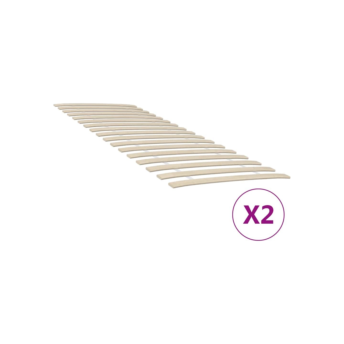 Lattes de rechange pour sommier avec 34 lattes 2 pcs 80x200 cm