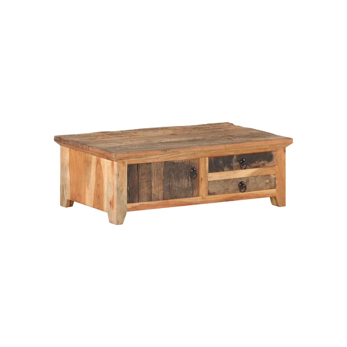 Table basse 90x50x31 cm Bois de récupération massif
