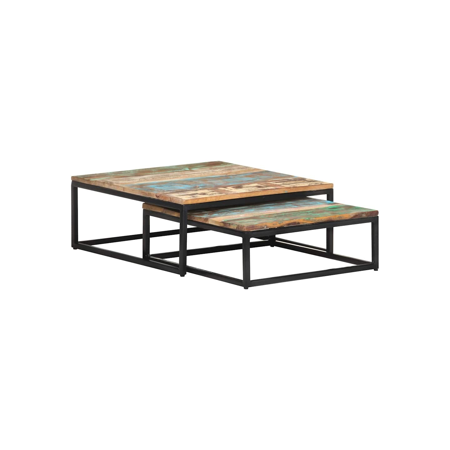Tables basses gigognes 2 pcs Bois de récupération massif