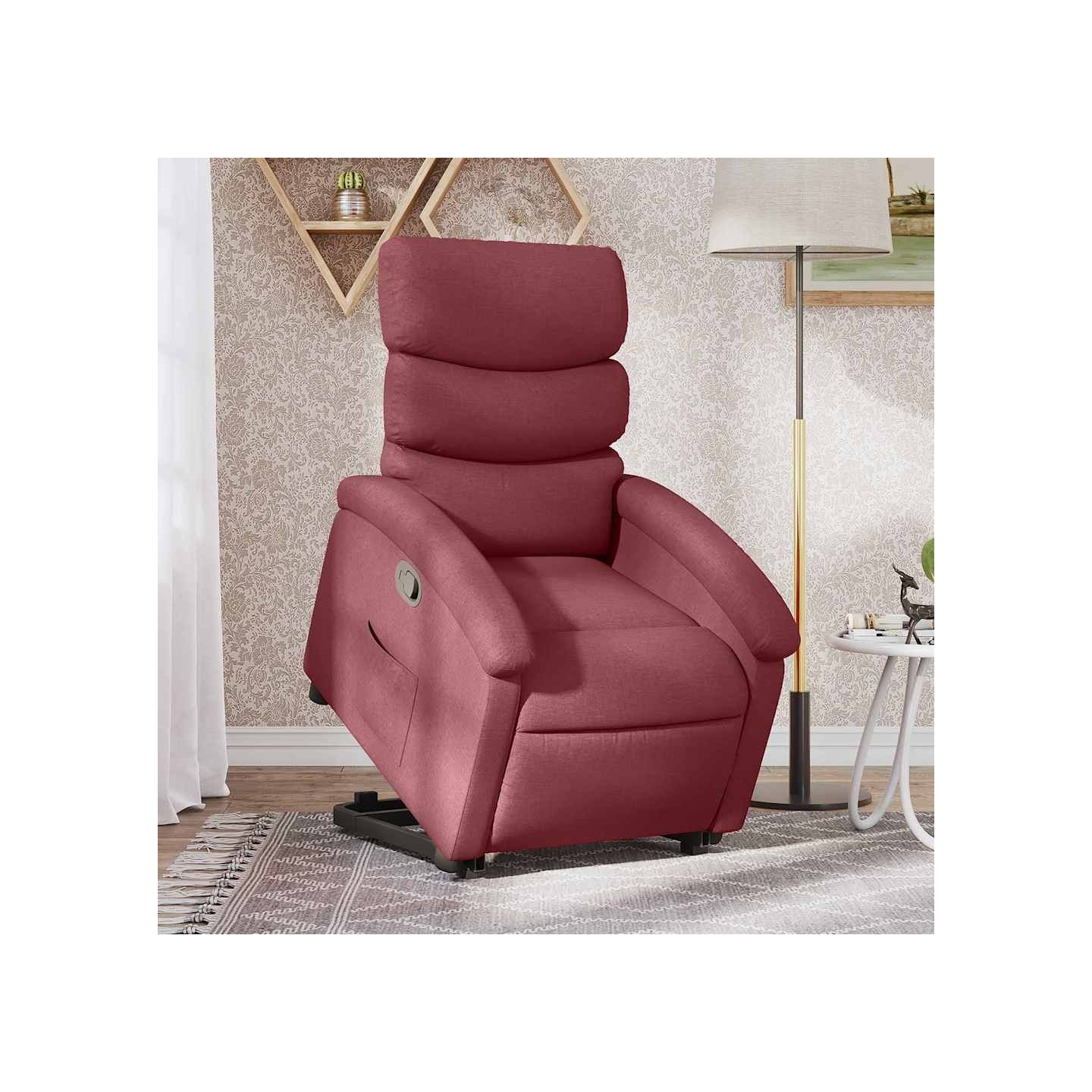Fauteuil inclinable rouge bordeaux tissu