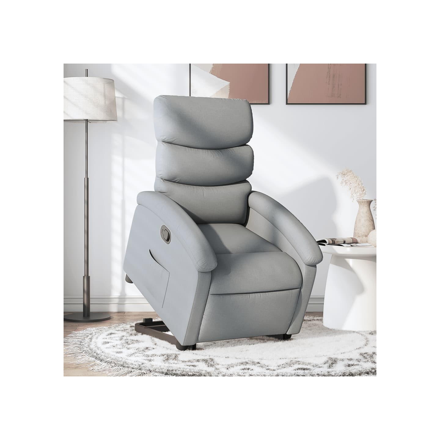 Fauteuil inclinable Gris clair Tissu