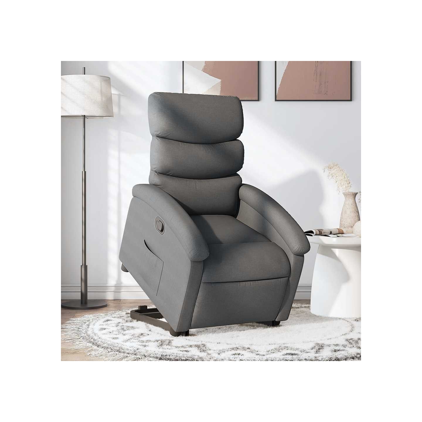 Fauteuil inclinable Gris foncé Tissu