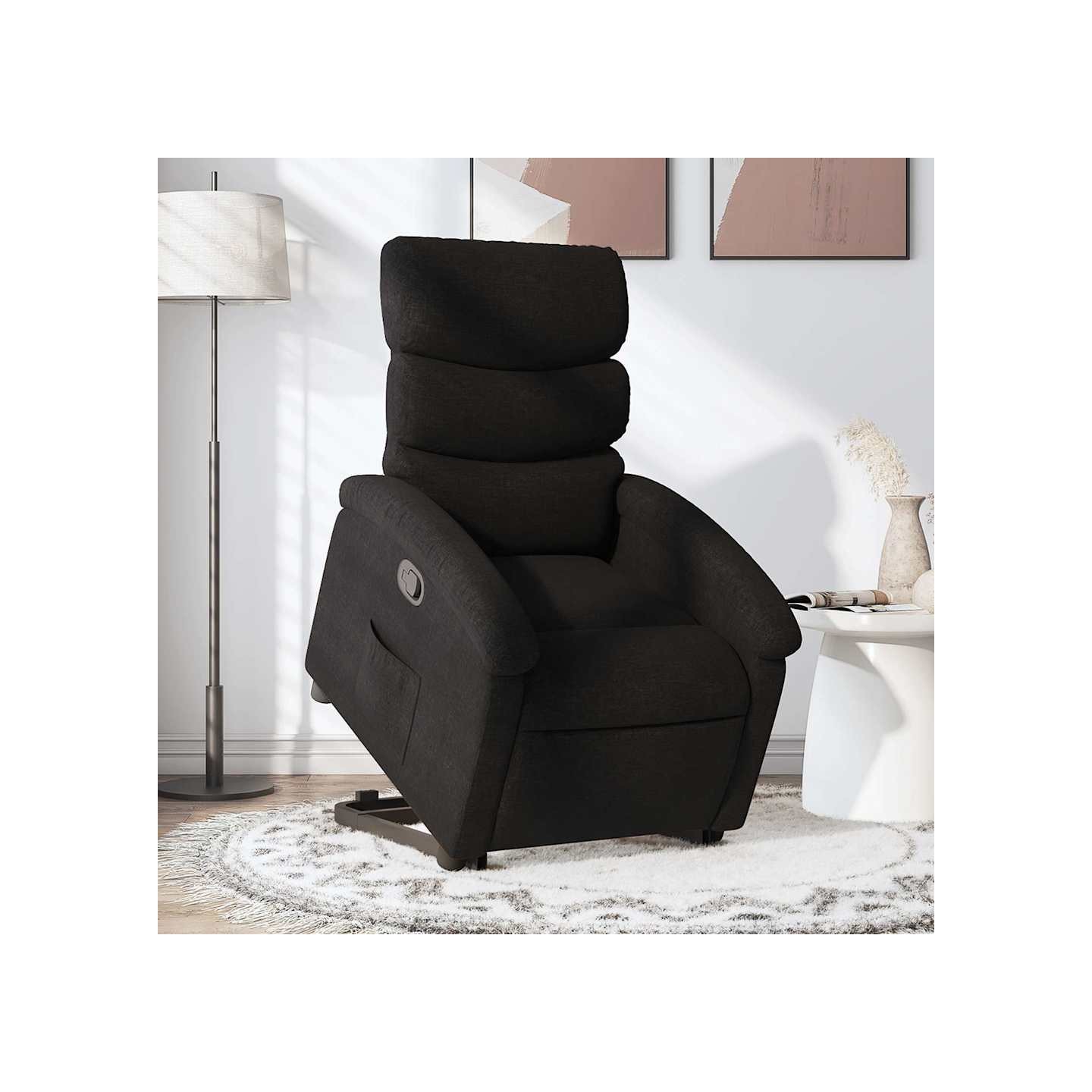 Fauteuil inclinable noir tissu