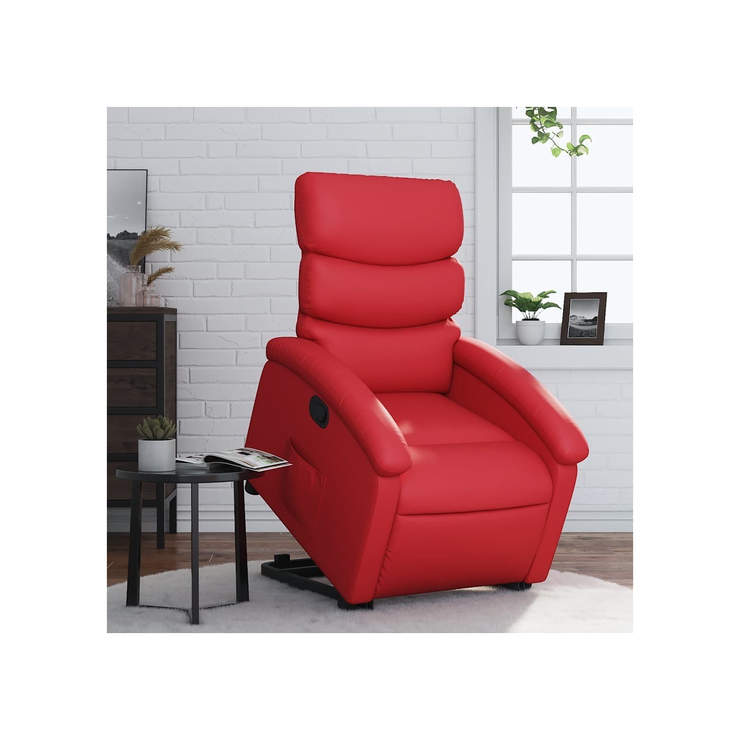 Fauteuil inclinable Rouge Similicuir