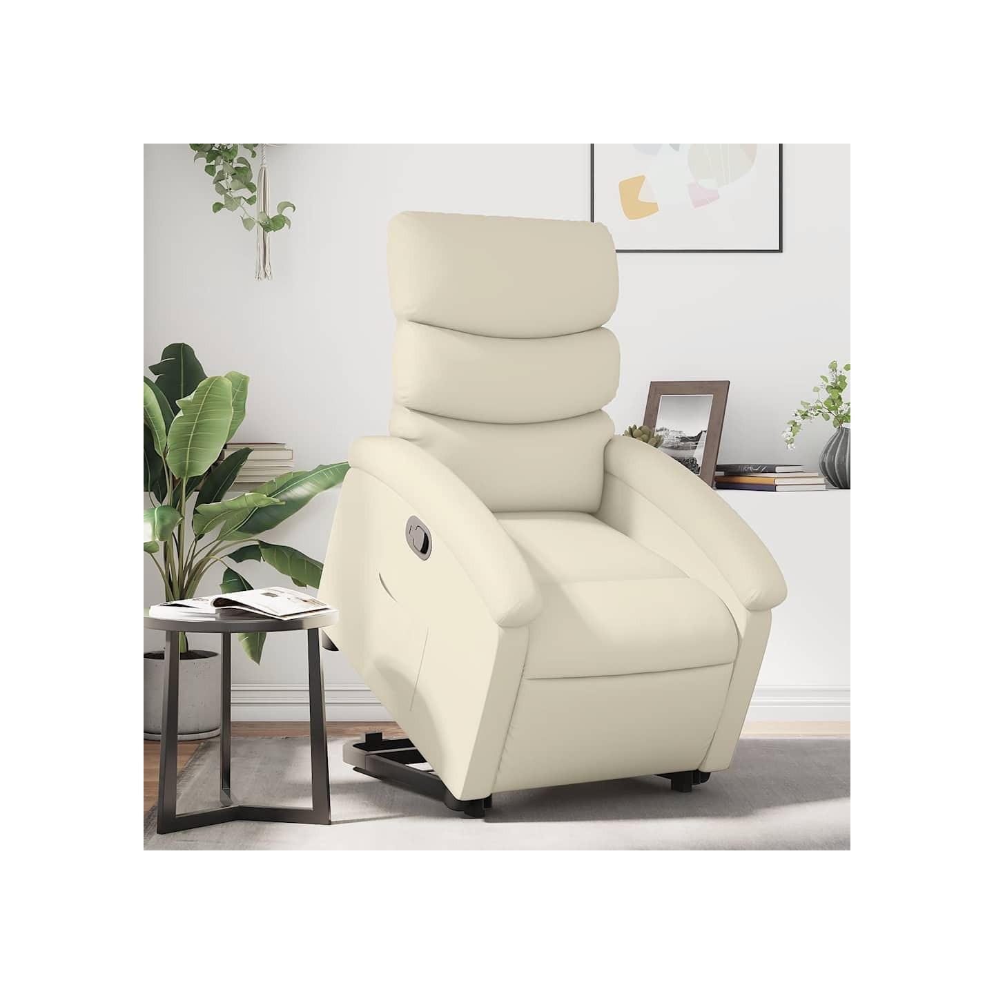 Fauteuil inclinable Crème Similicuir